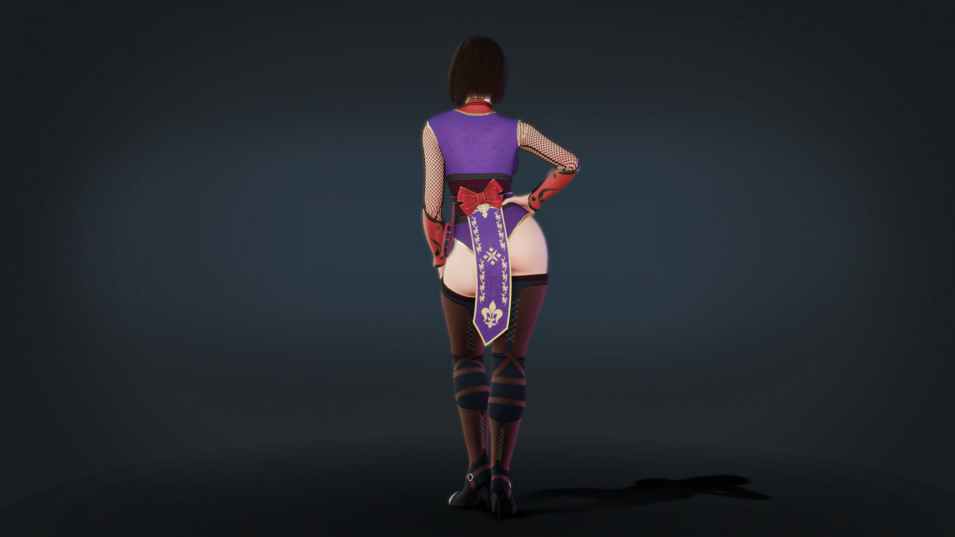 Anna Warrior Low-poly 3D model_23