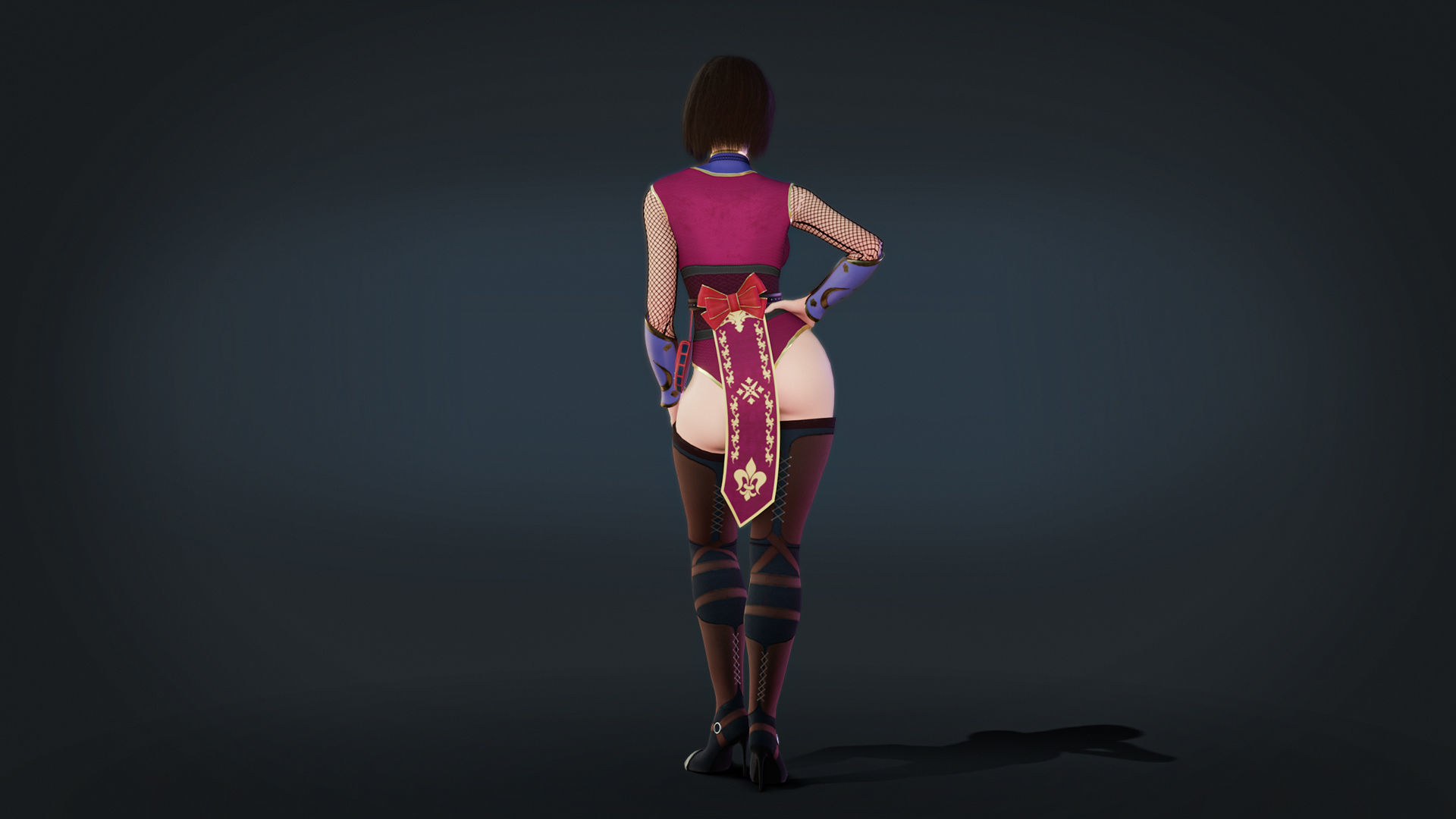 Anna Warrior Low-poly 3D model_24