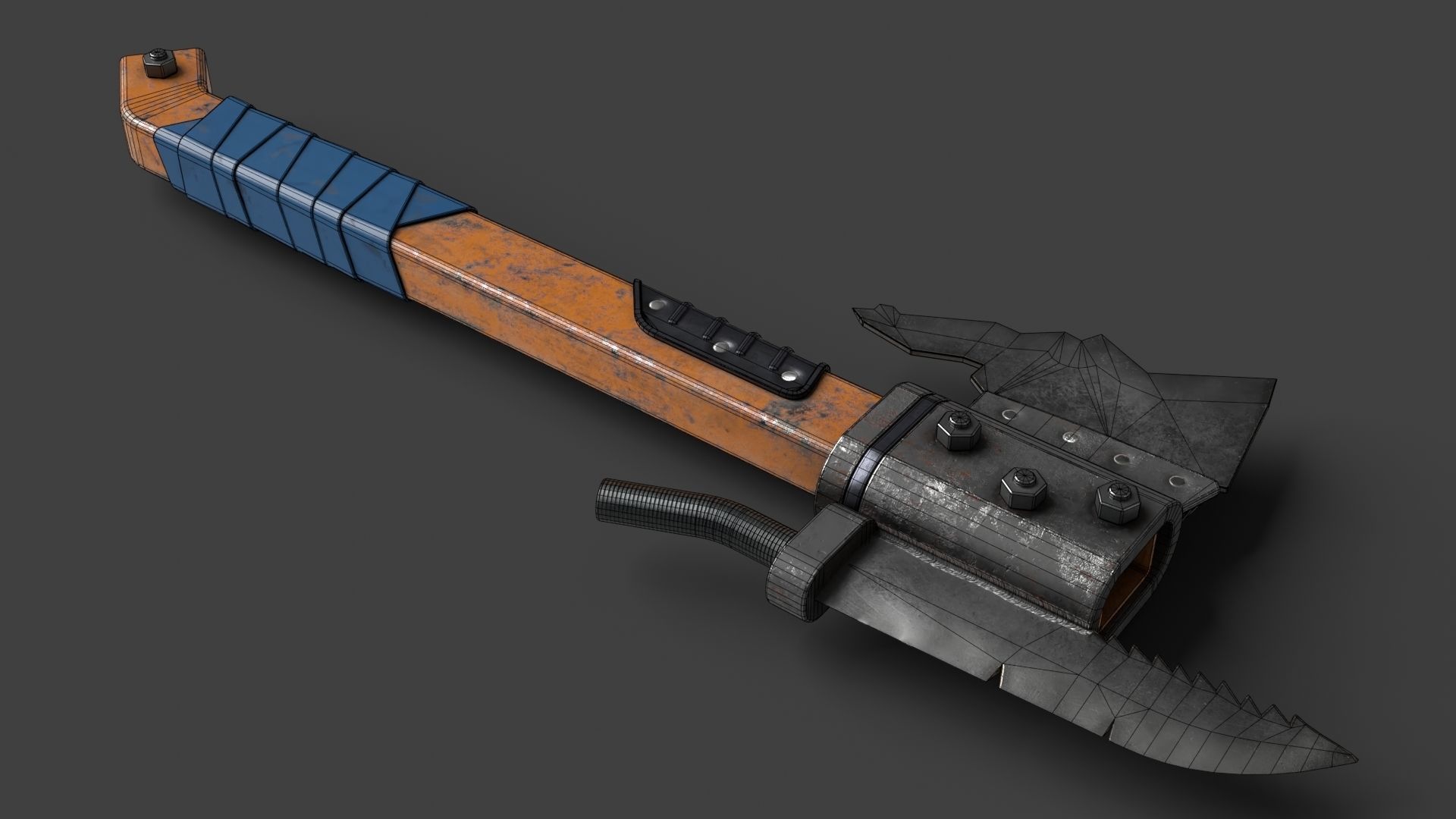 Modifiable Strike Weapon 21 Low-poly 3D model_11