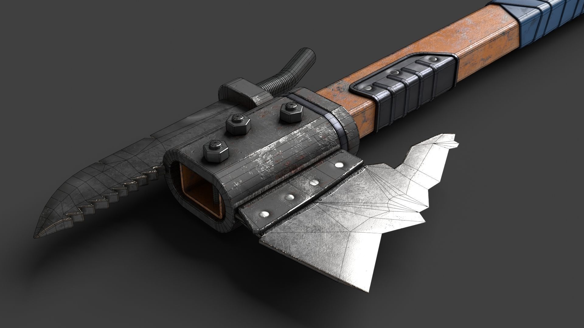 Modifiable Strike Weapon 21 Low-poly 3D model_18