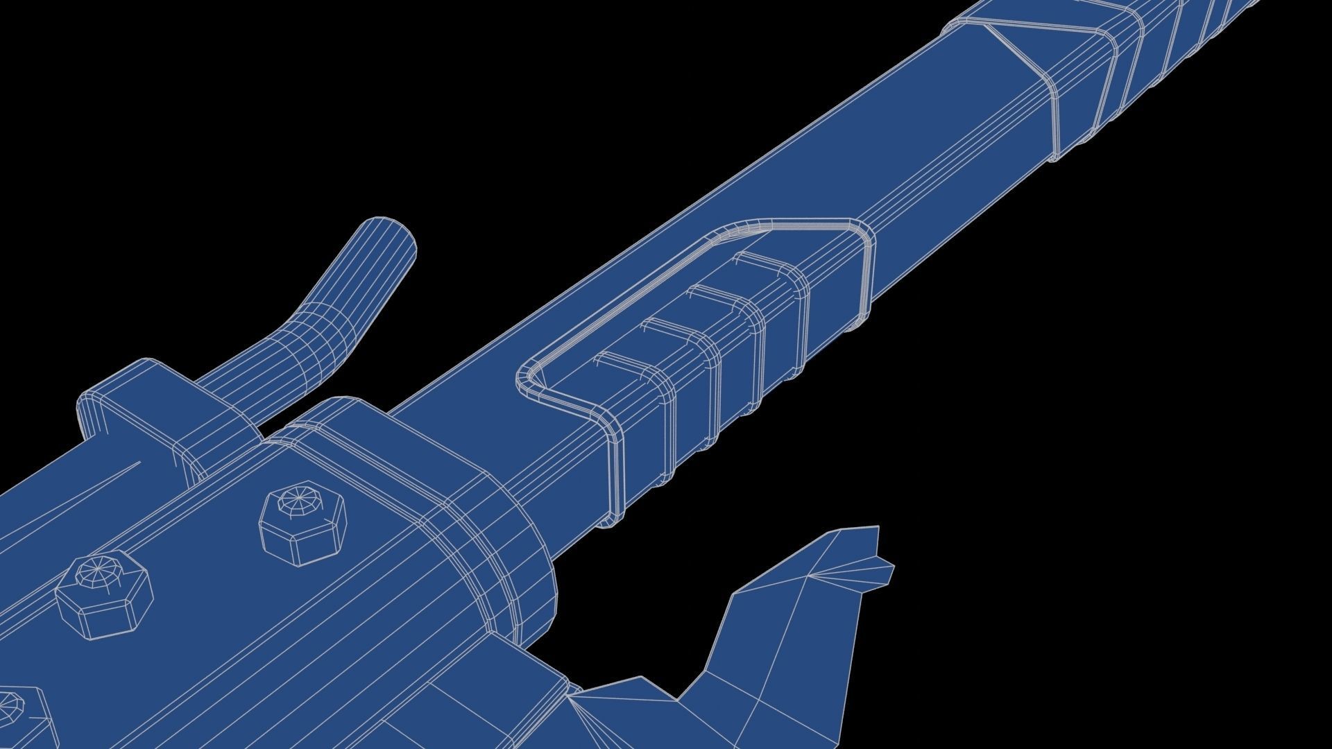 Modifiable Strike Weapon 21 Low-poly 3D model_29