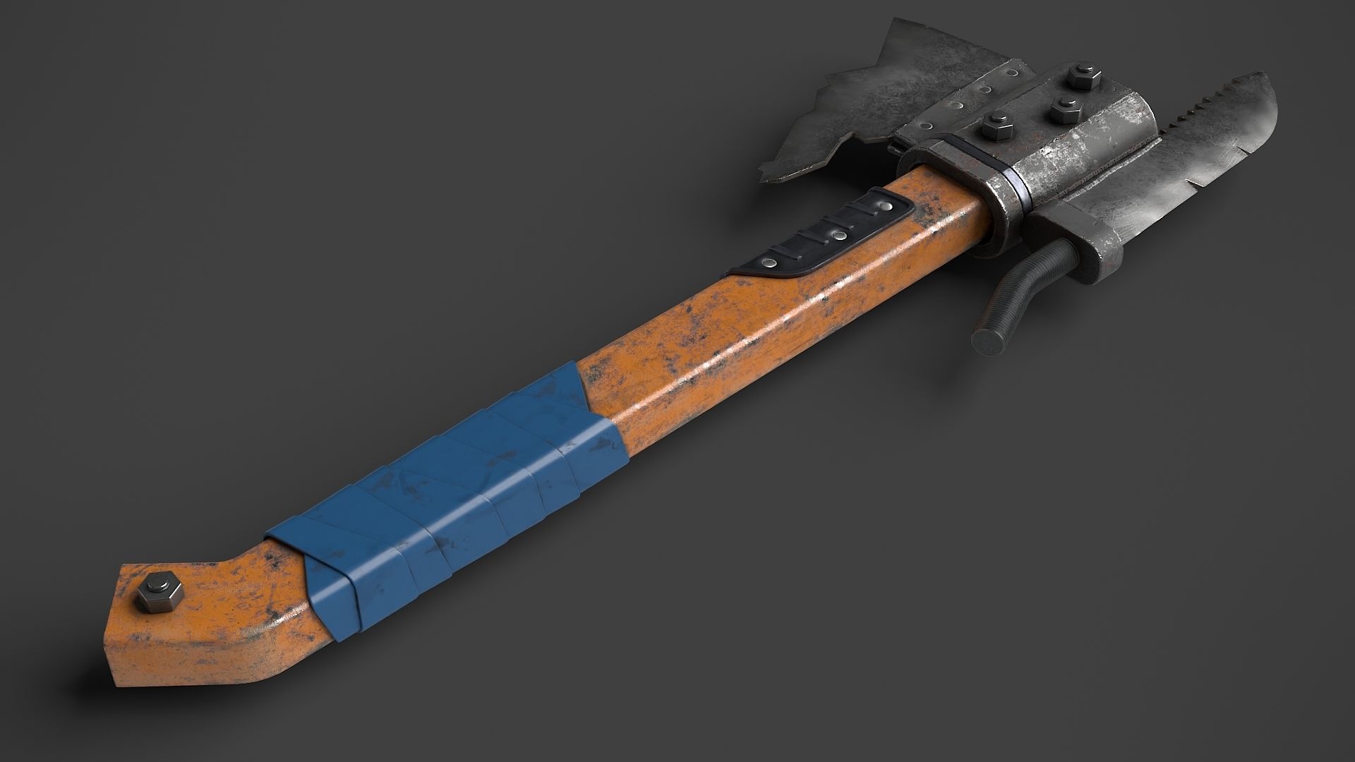 Modifiable Strike Weapon 21 Low-poly 3D model_2