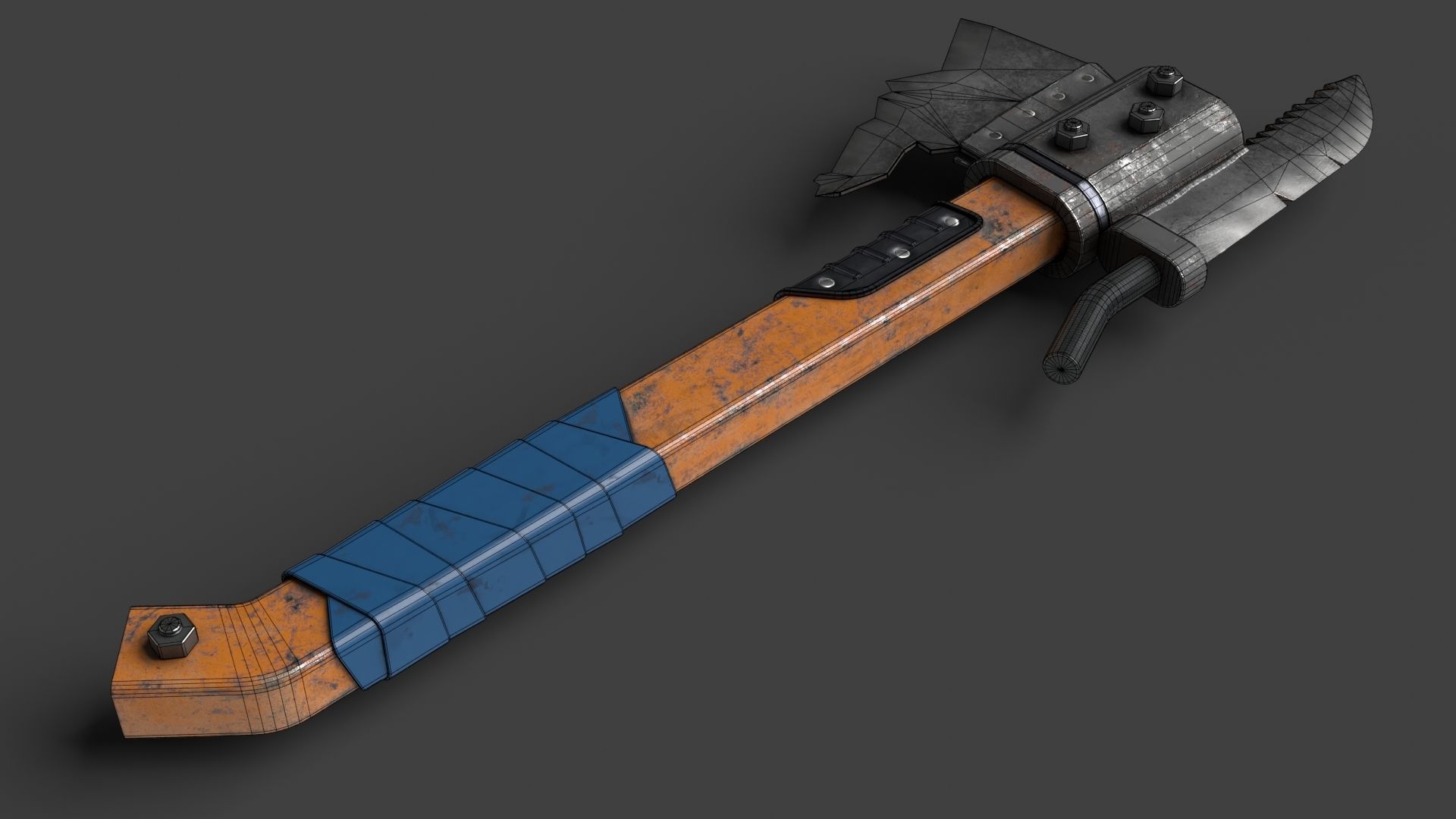 Modifiable Strike Weapon 21 Low-poly 3D model_12