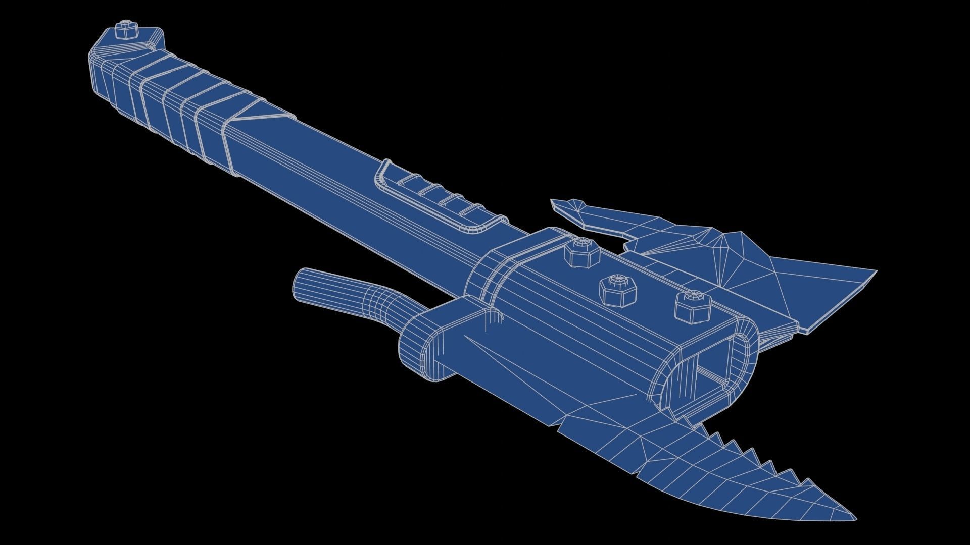 Modifiable Strike Weapon 21 Low-poly 3D model_24