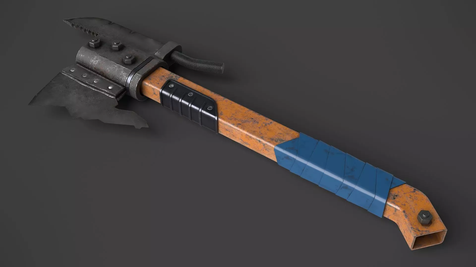 Modifiable Strike Weapon 21 Low-poly 3D model_0