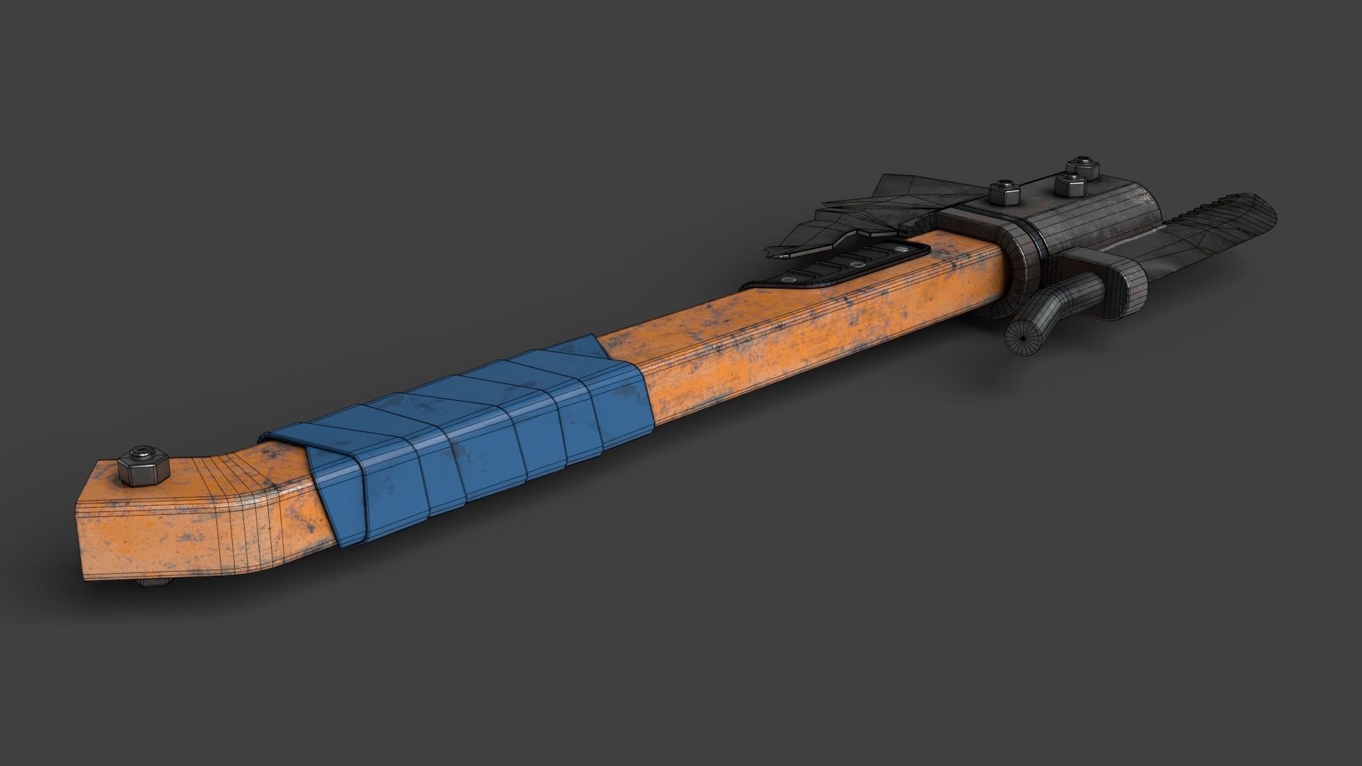 Modifiable Strike Weapon 21 Low-poly 3D model_16