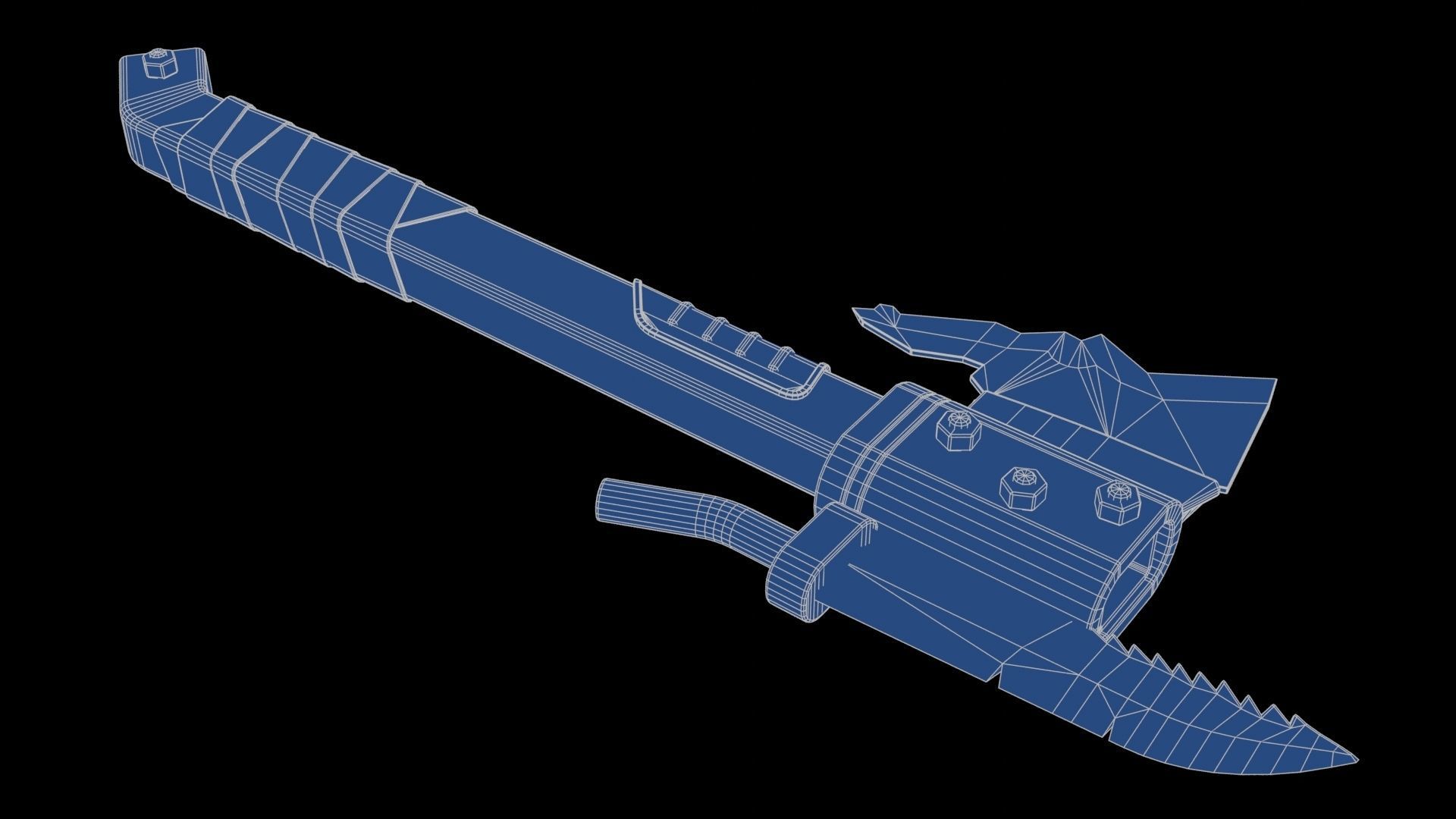Modifiable Strike Weapon 21 Low-poly 3D model_21