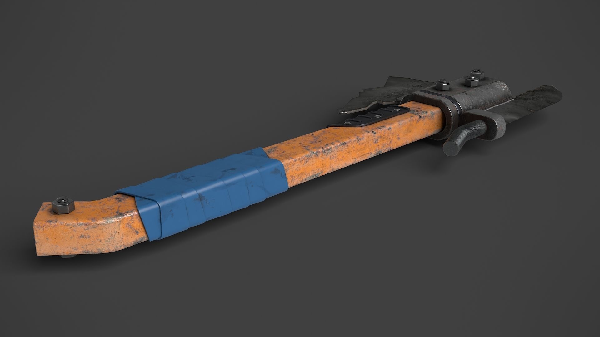 Modifiable Strike Weapon 21 Low-poly 3D model_6