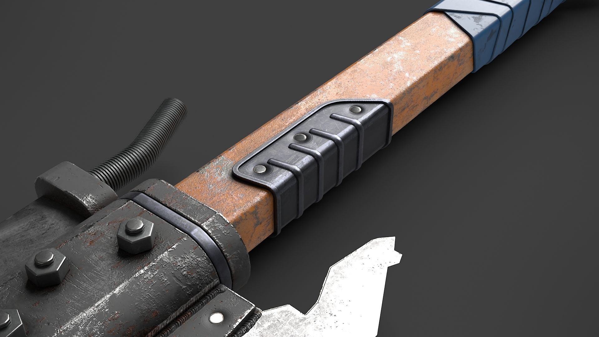Modifiable Strike Weapon 21 Low-poly 3D model_9