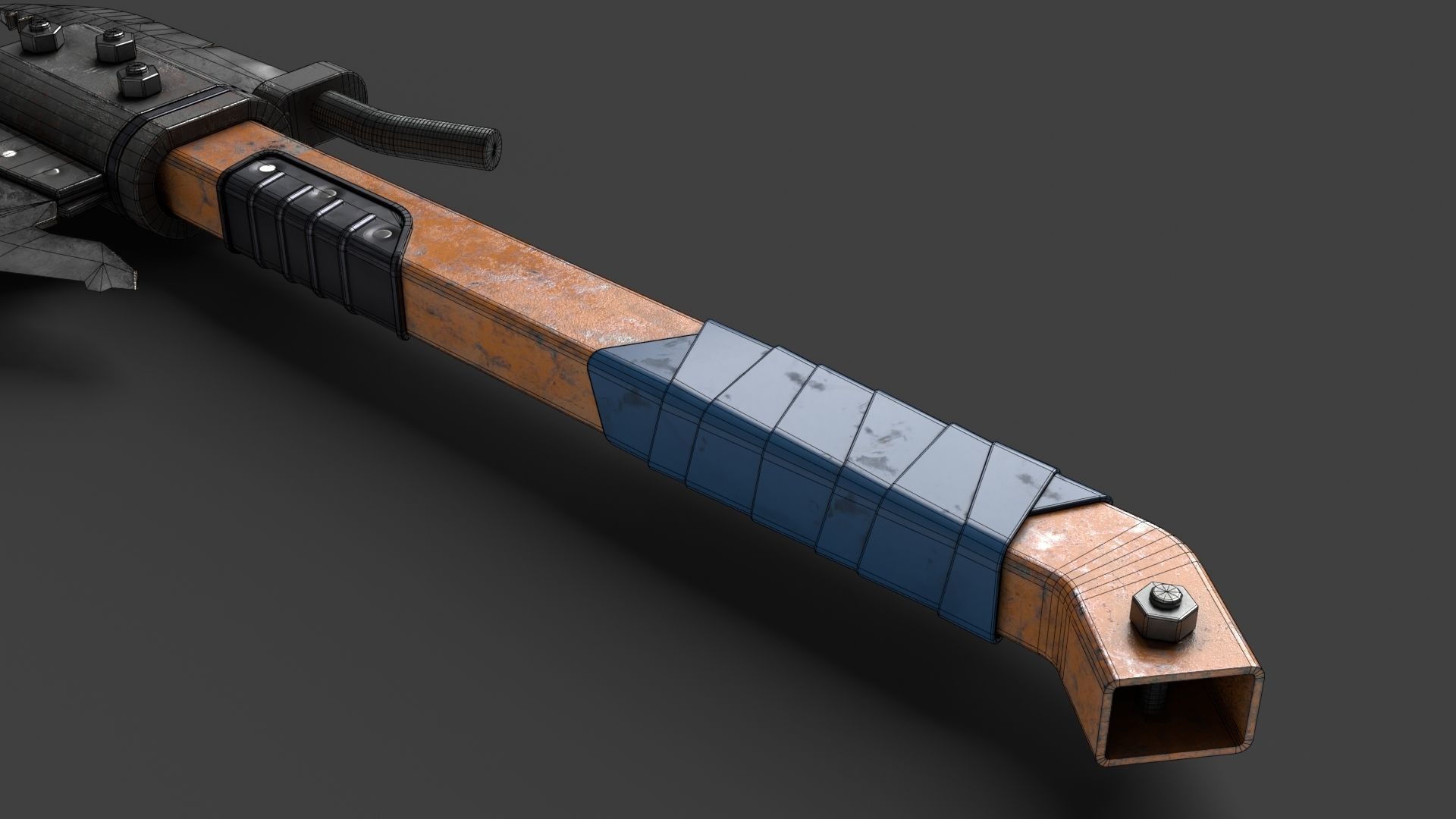 Modifiable Strike Weapon 21 Low-poly 3D model_17