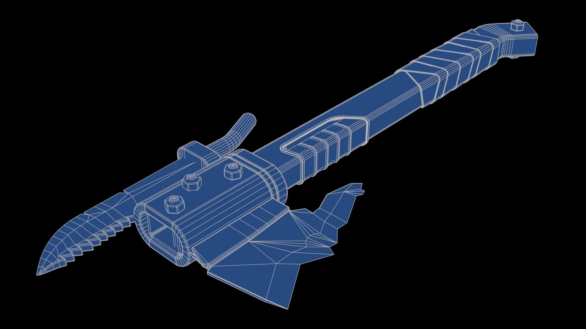 Modifiable Strike Weapon 21 Low-poly 3D model_23