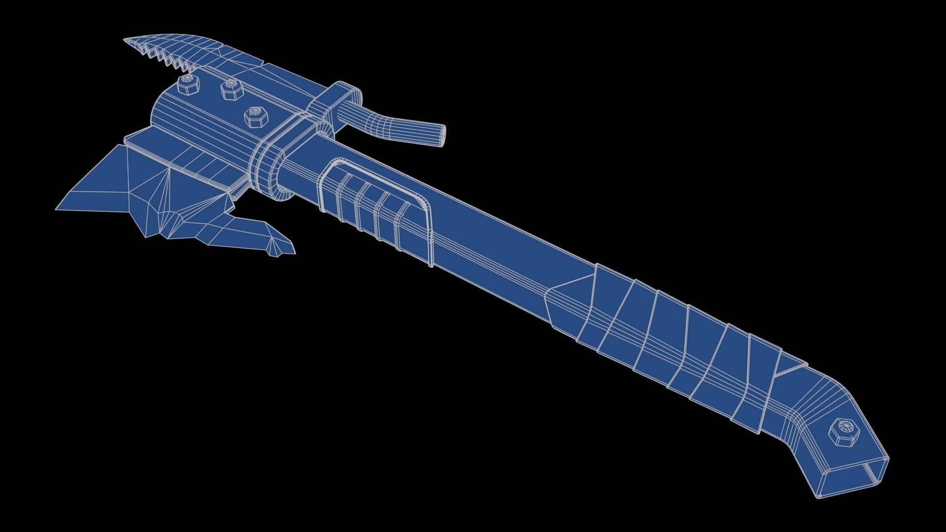 Modifiable Strike Weapon 21 Low-poly 3D model_20