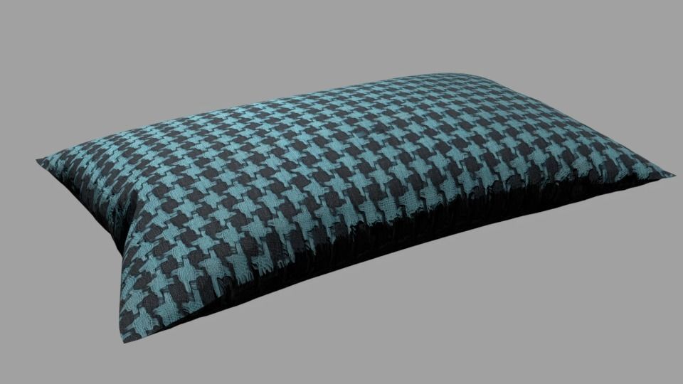 Pillow houndstooth Free 3D model_1