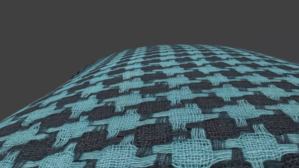 Pillow houndstooth Free 3D model_0