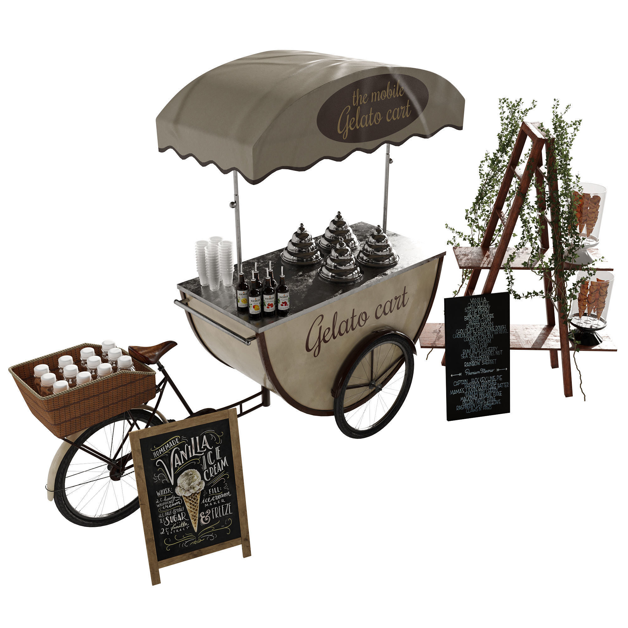 Ice cream bicycle 3 3D model_6