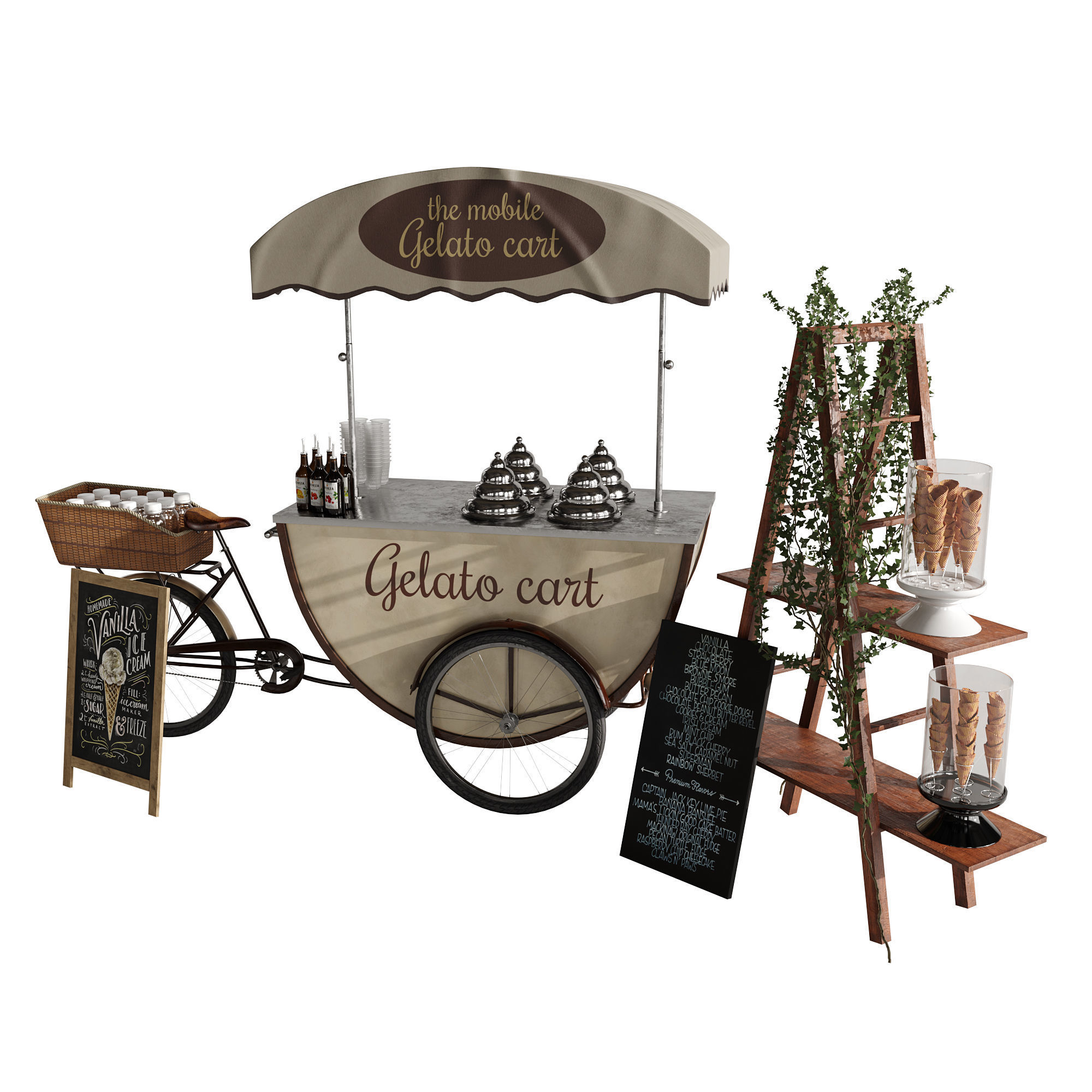 Ice cream bicycle 3 3D model_4