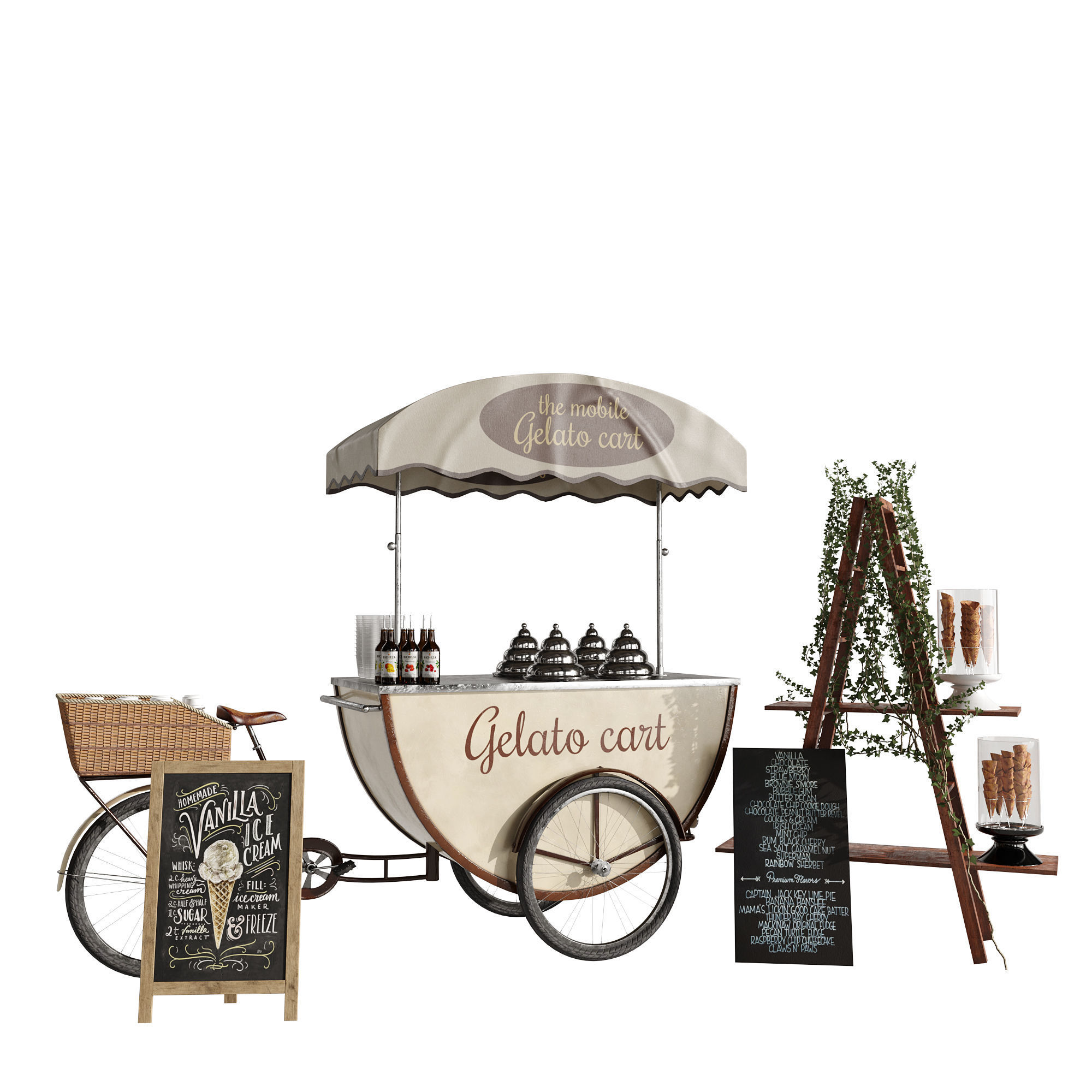 Ice cream bicycle 3 3D model_11