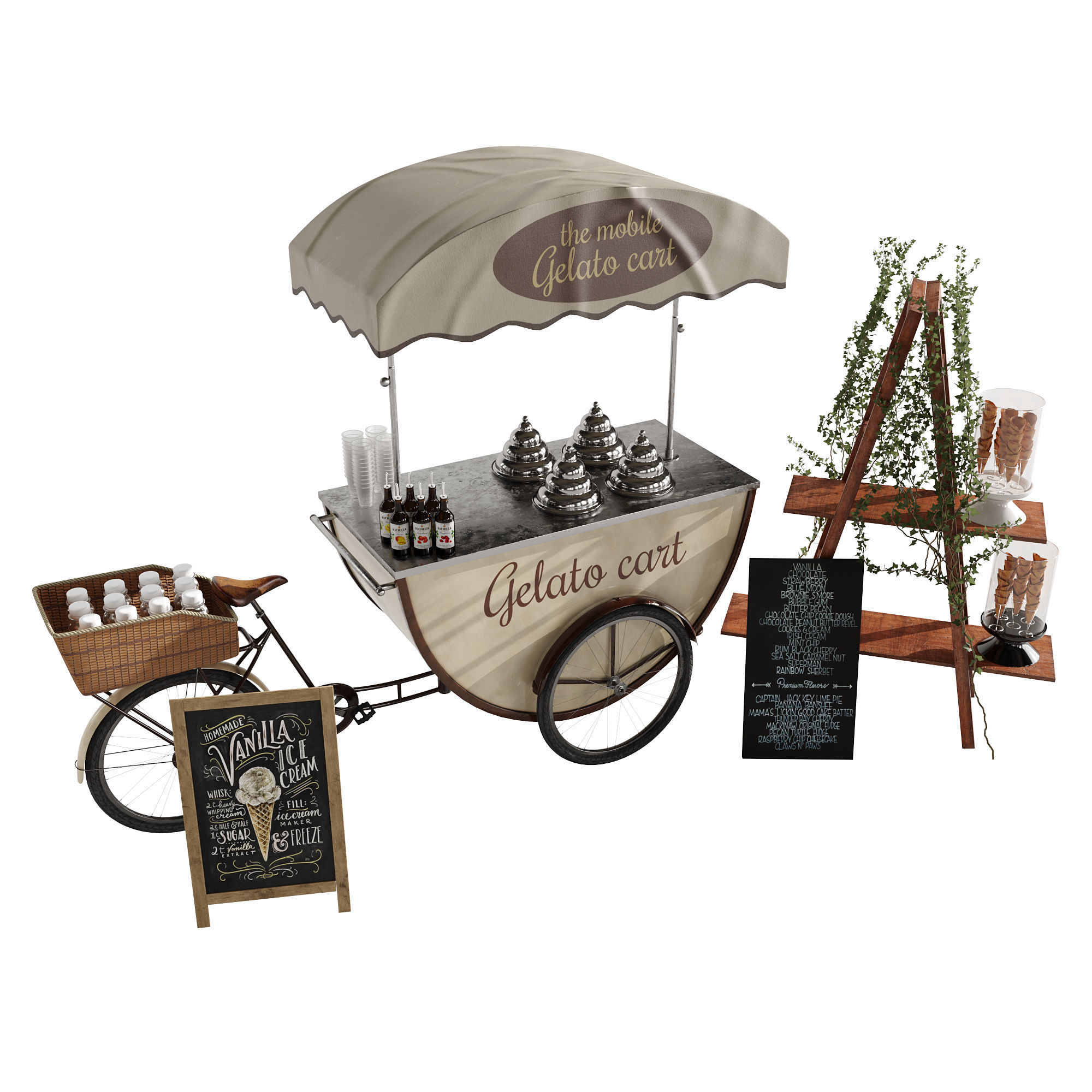 Ice cream bicycle 3 3D model_0