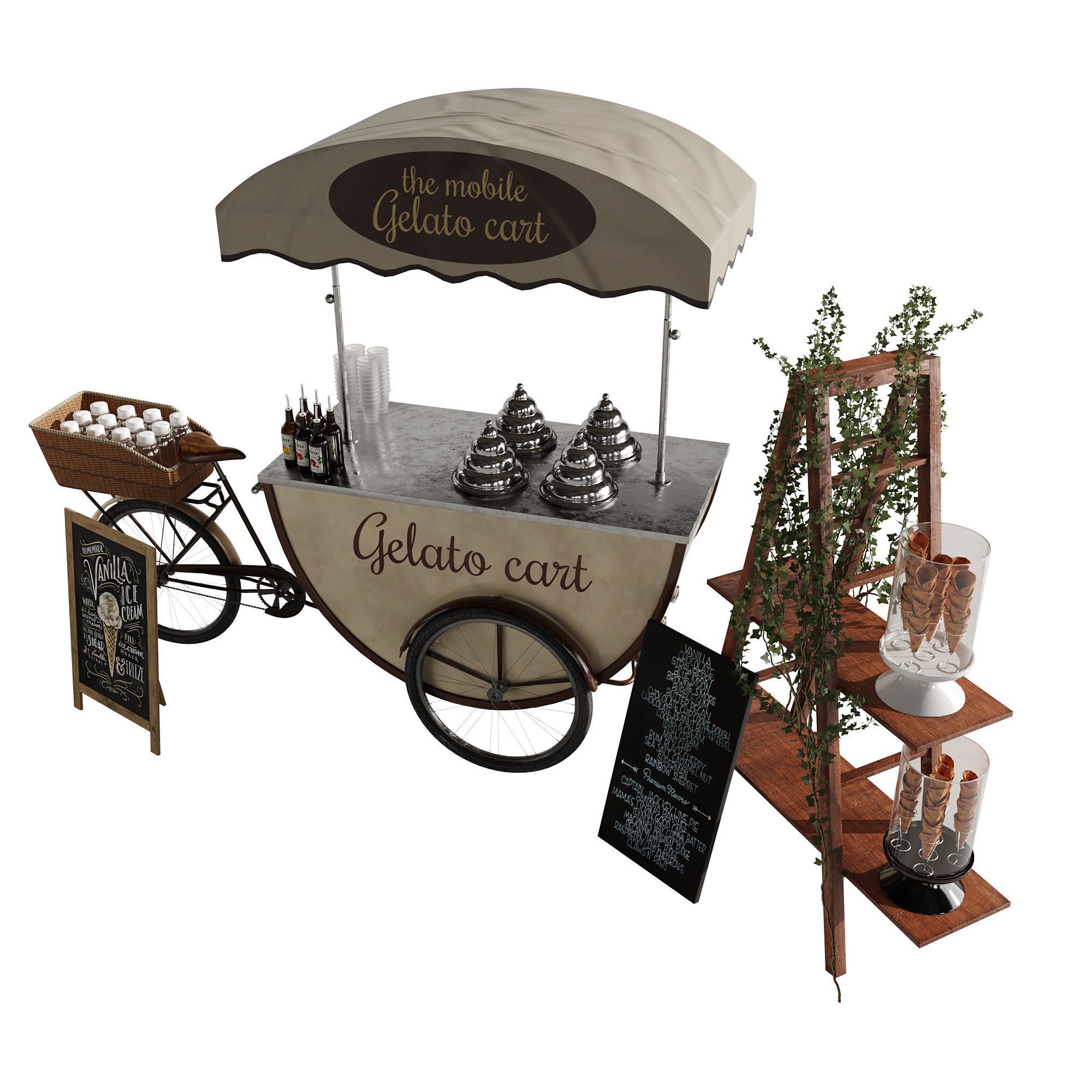 Ice cream bicycle 3 3D model_9