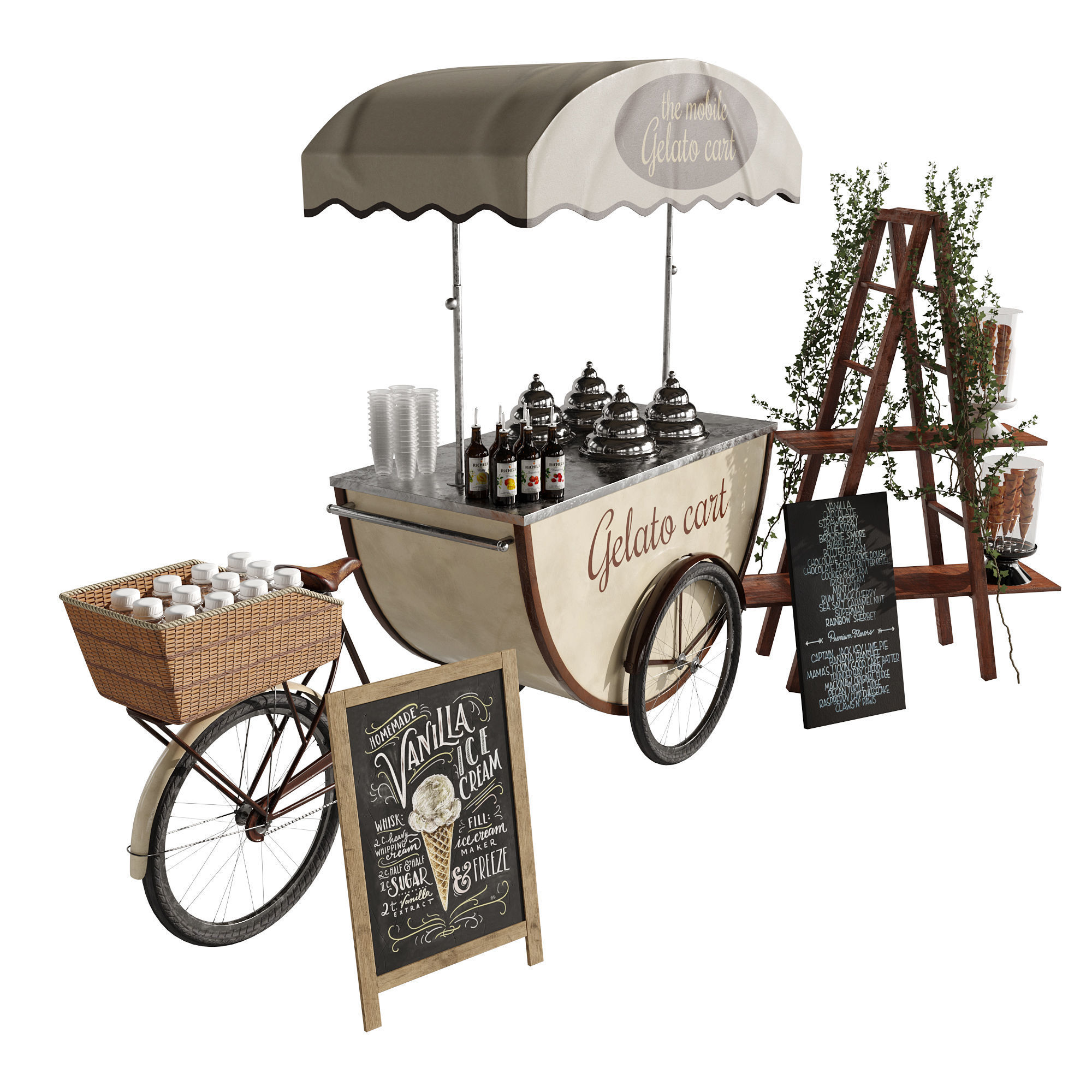 Ice cream bicycle 3 3D model_10