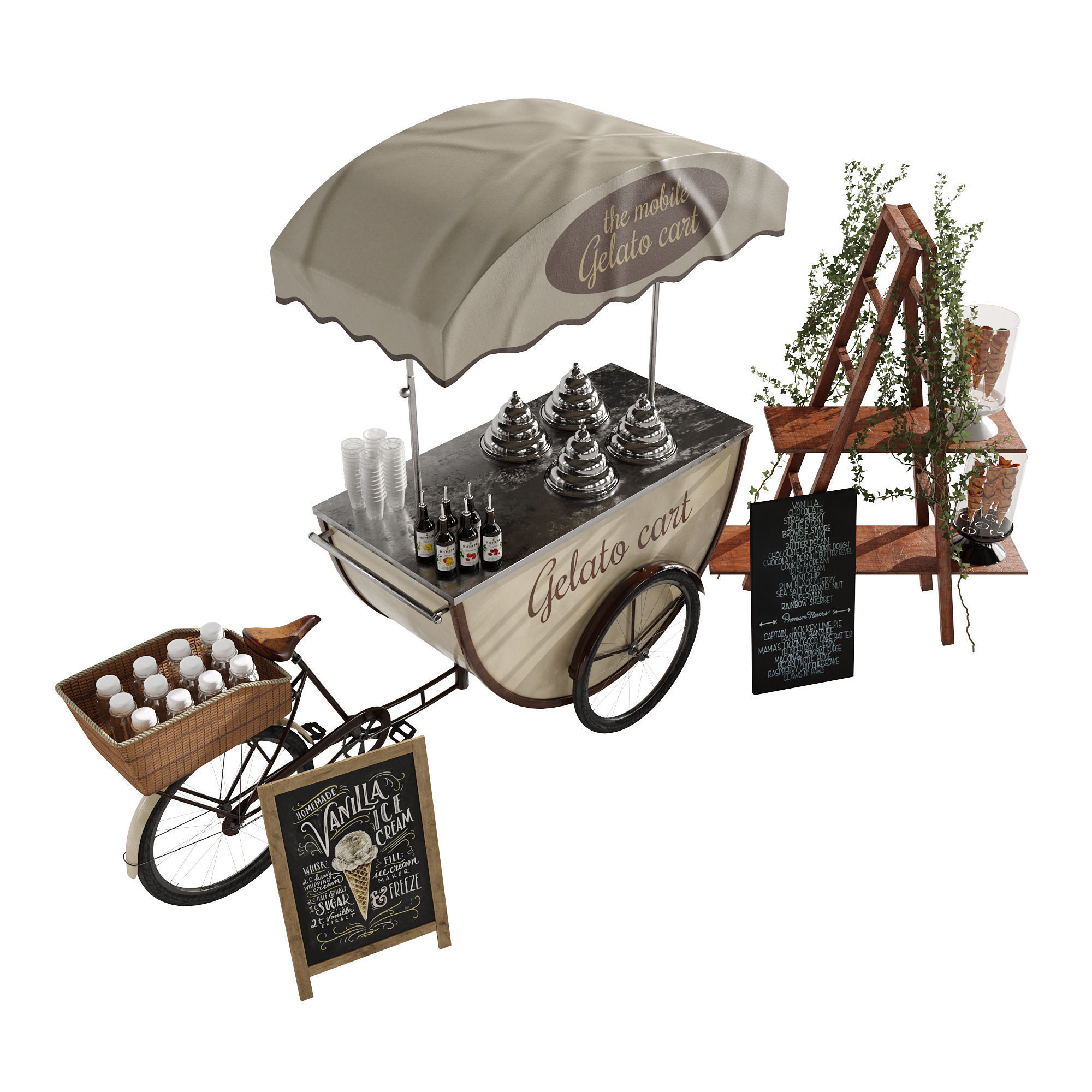 Ice cream bicycle 3 3D model_2