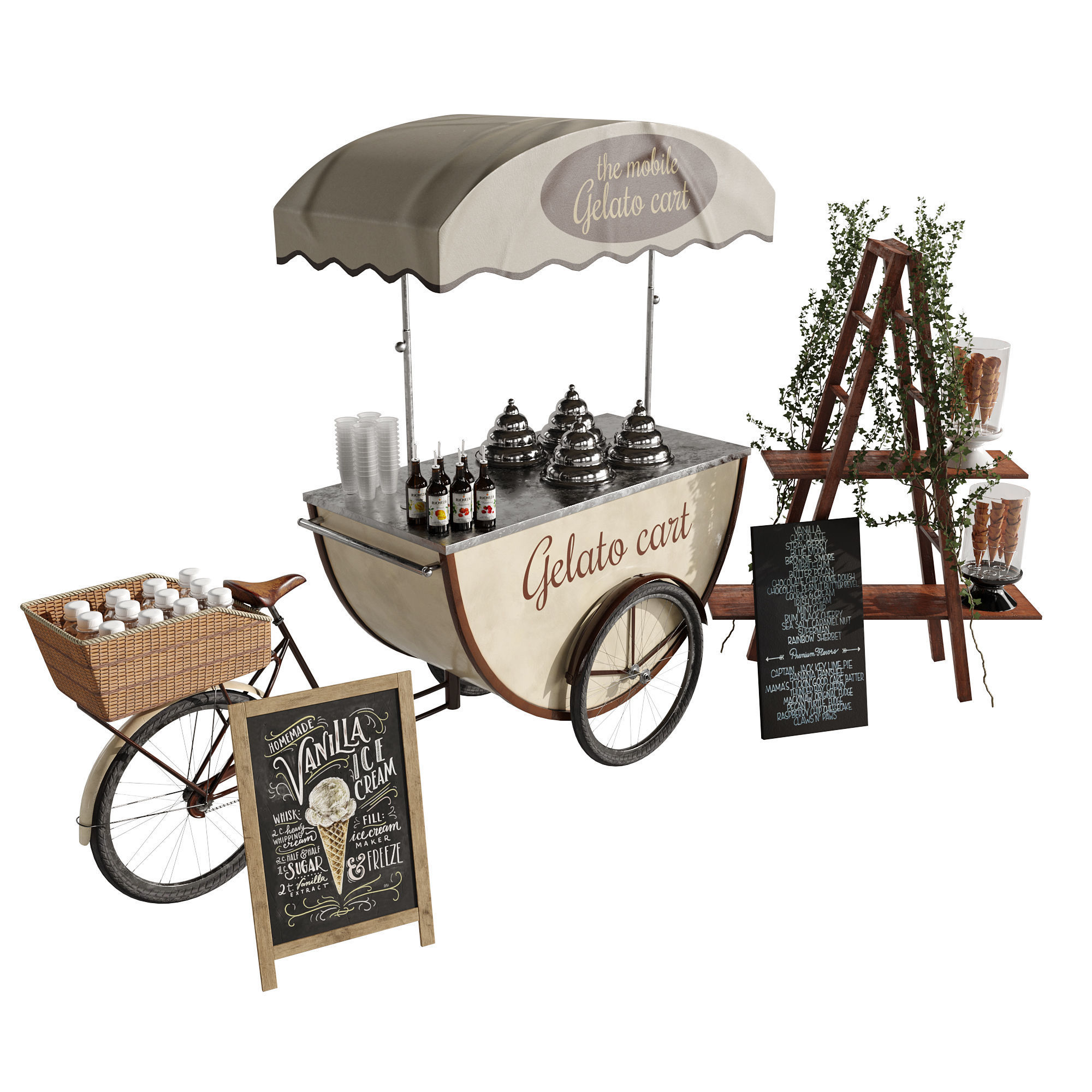 Ice cream bicycle 3 3D model_12