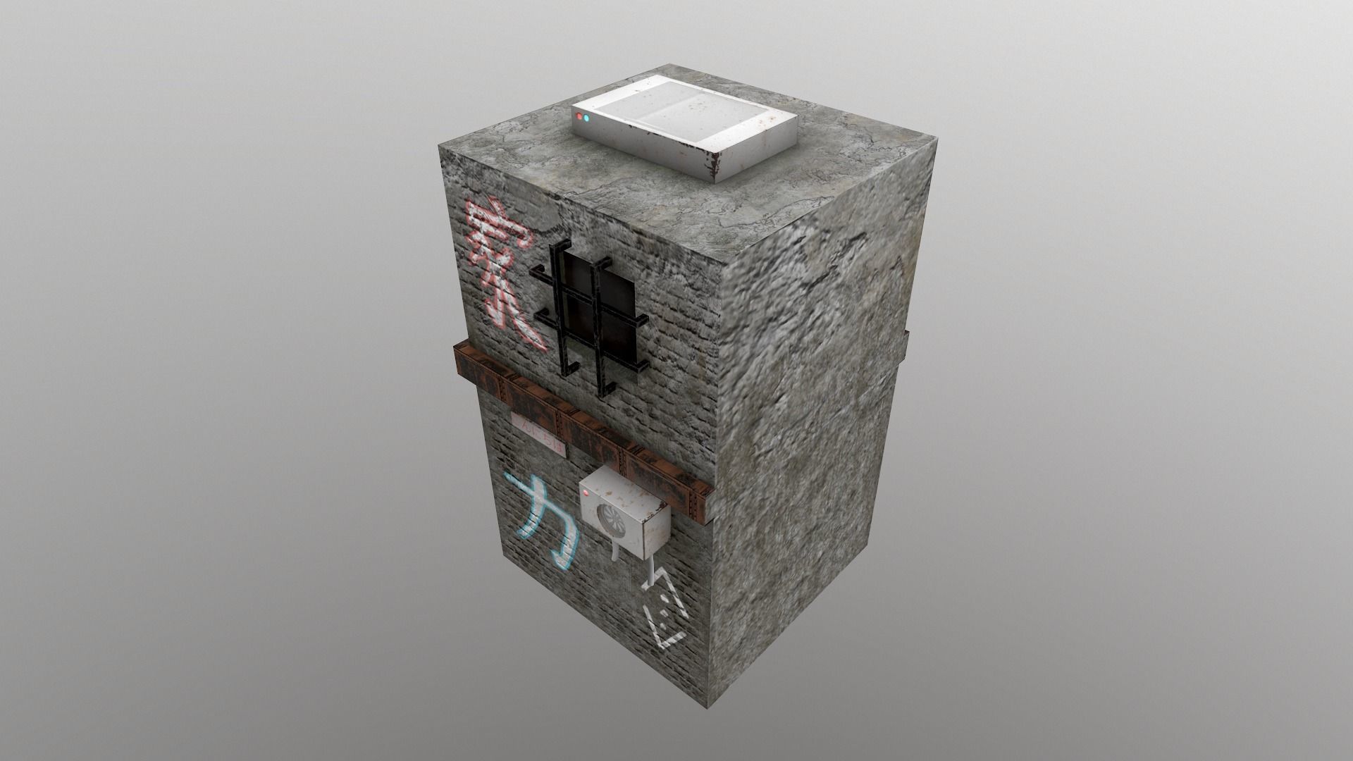 Cyberpunk City - Building 25 Low-poly 3D model_3