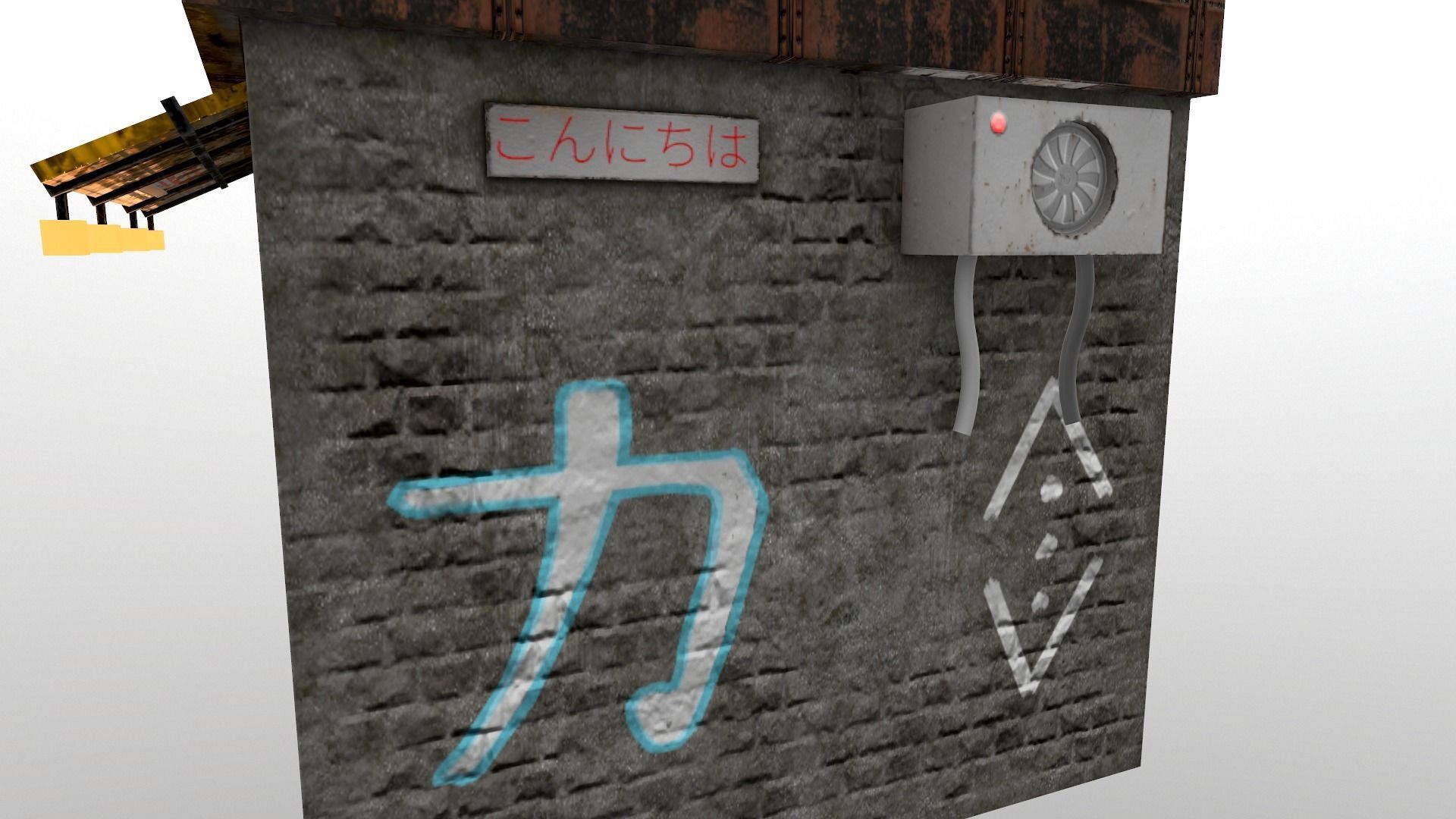 Cyberpunk City - Building 25 Low-poly 3D model_8