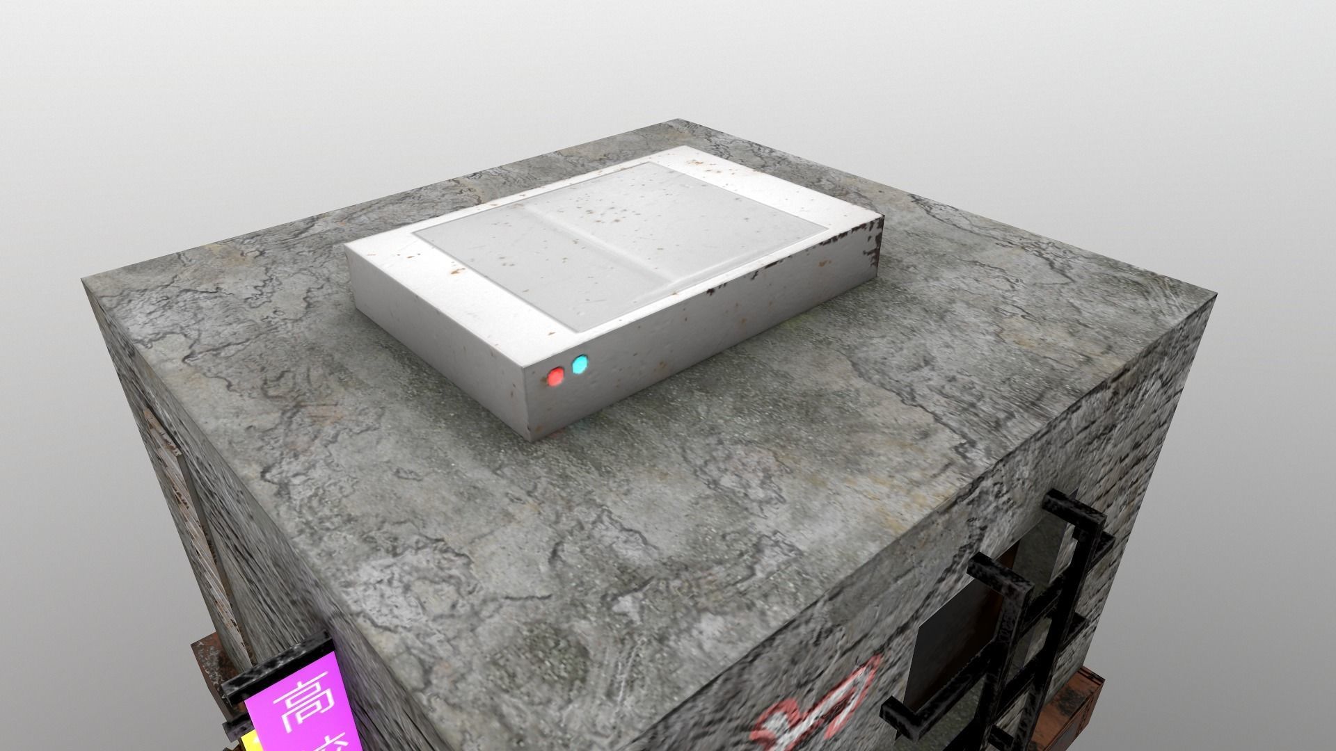 Cyberpunk City - Building 25 Low-poly 3D model_12