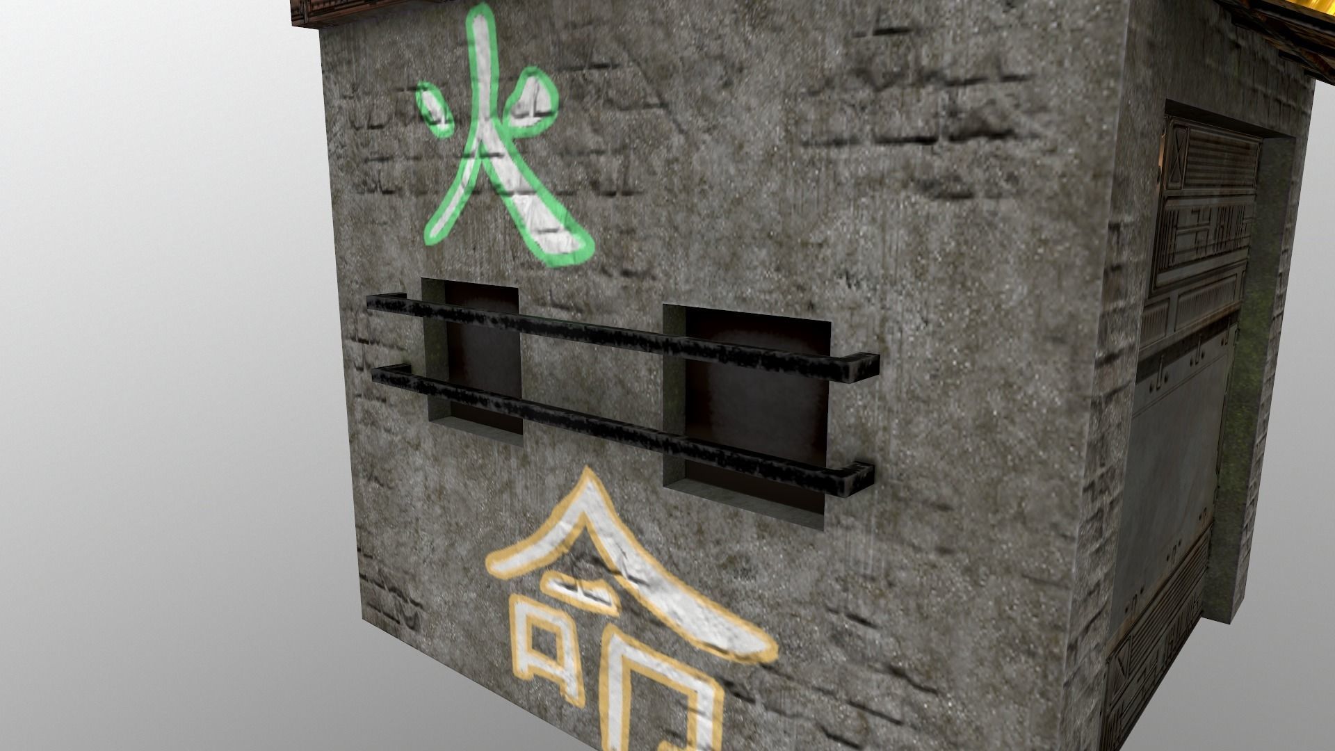 Cyberpunk City - Building 25 Low-poly 3D model_9