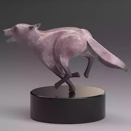 Twilight fox sculpture printable 3D model