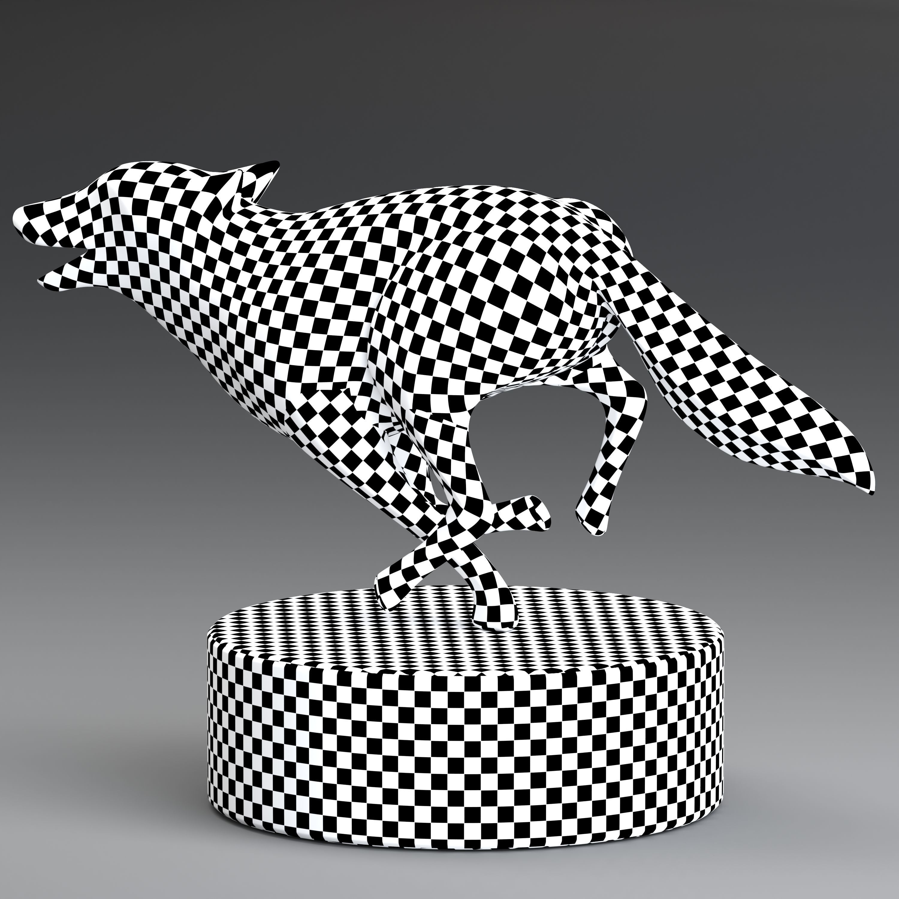 Twilight fox sculpture printable 3D model 3D print model_5