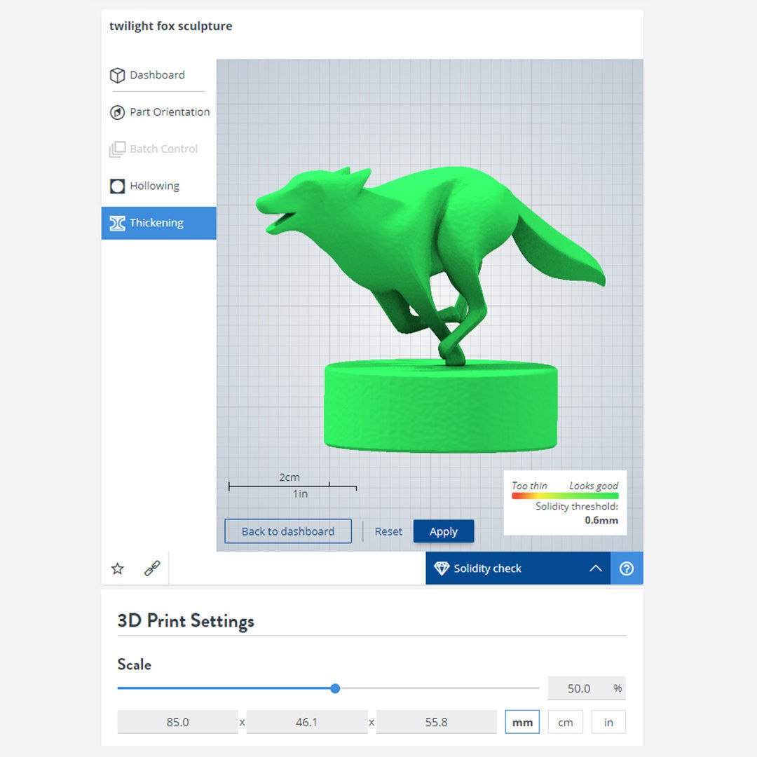 Twilight fox sculpture printable 3D model 3D print model_6