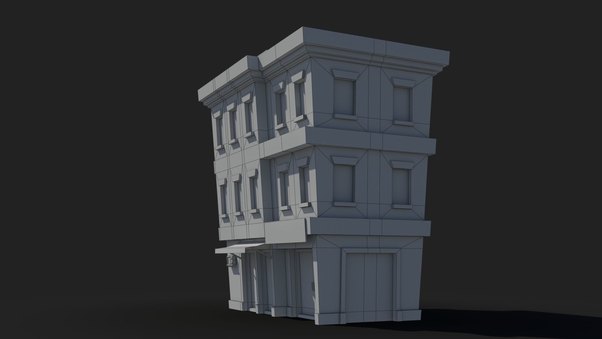 Cartoon Building x1 Low-poly 3D model_8