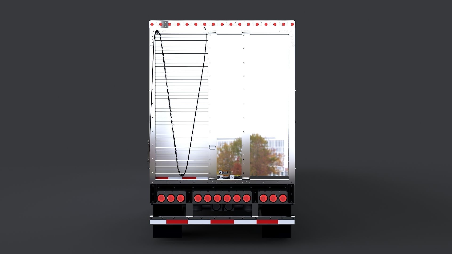 Livestock Semi Trailer  Low-poly 3D model_8