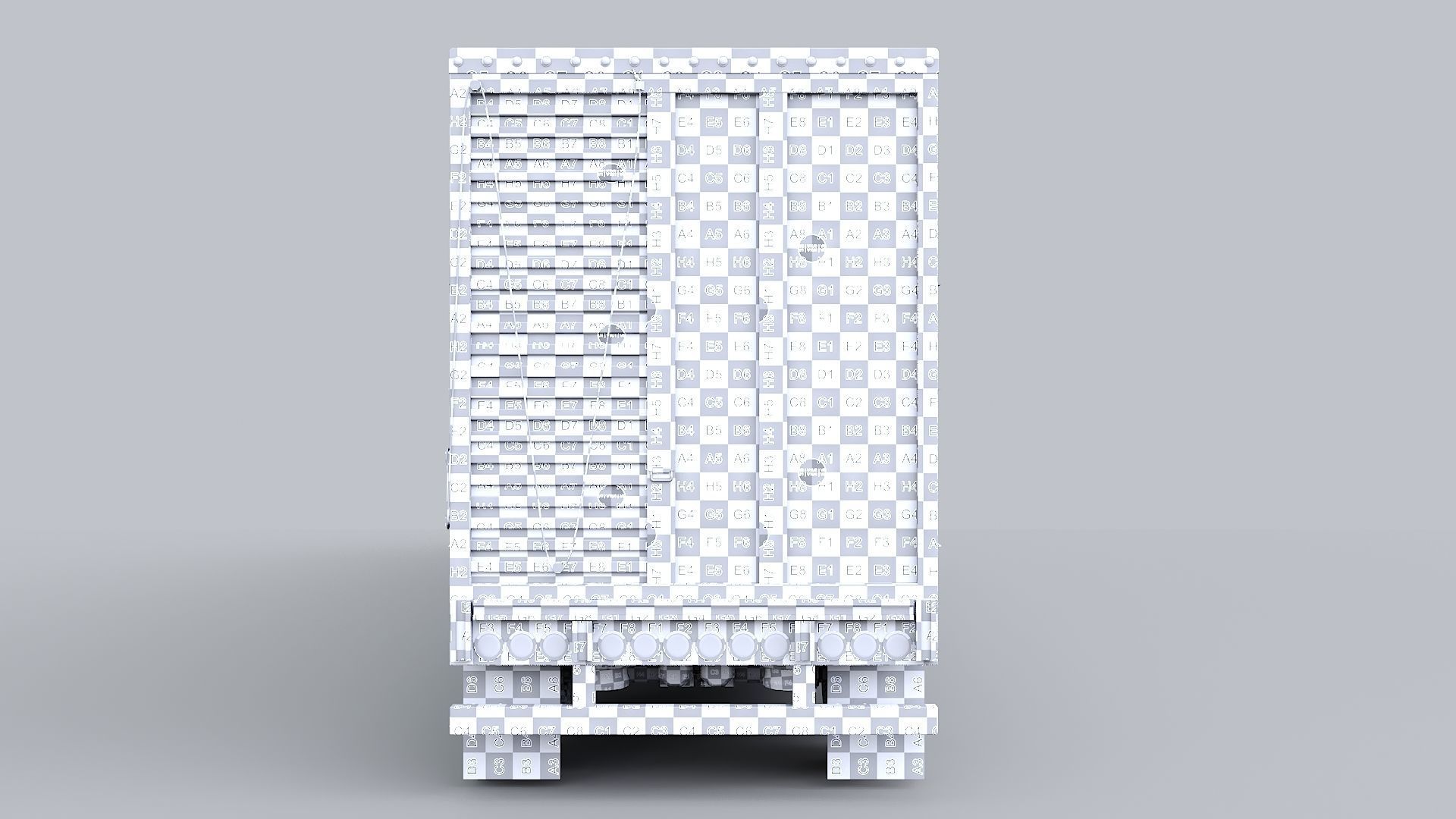 Livestock Semi Trailer  Low-poly 3D model_15