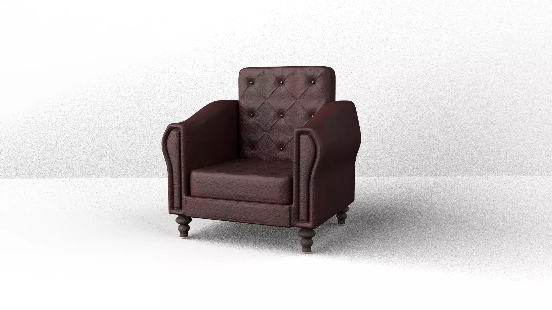 Chair model leather 3D model_0