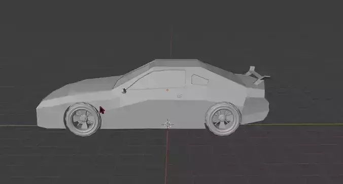 GTR34 LOWPOLY orange car in environment