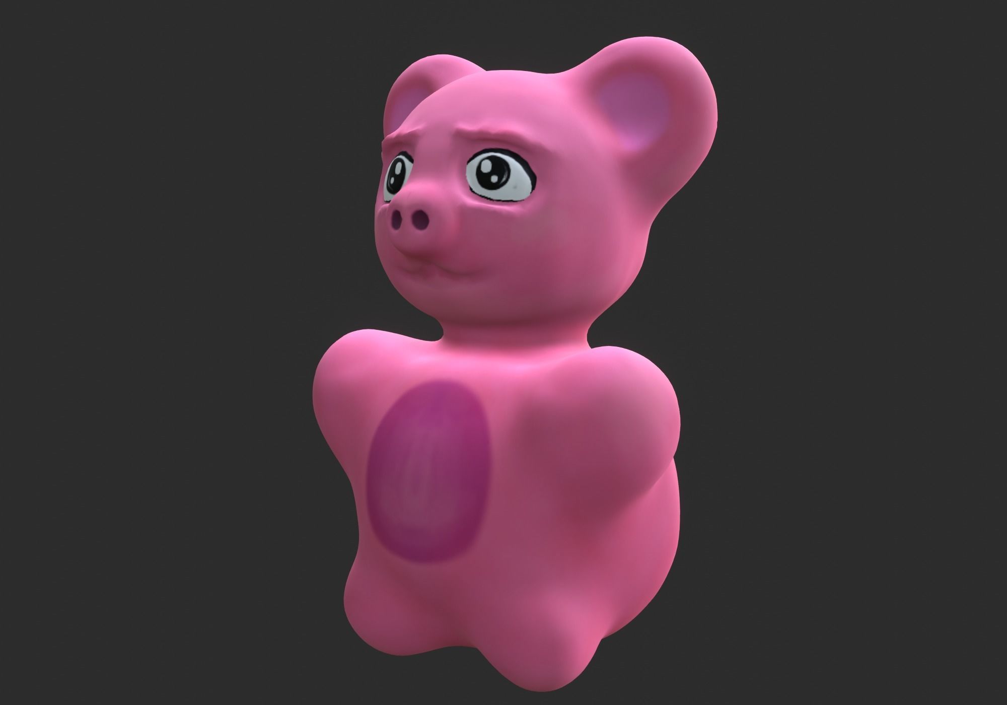 cute teddy bear 3D model_8