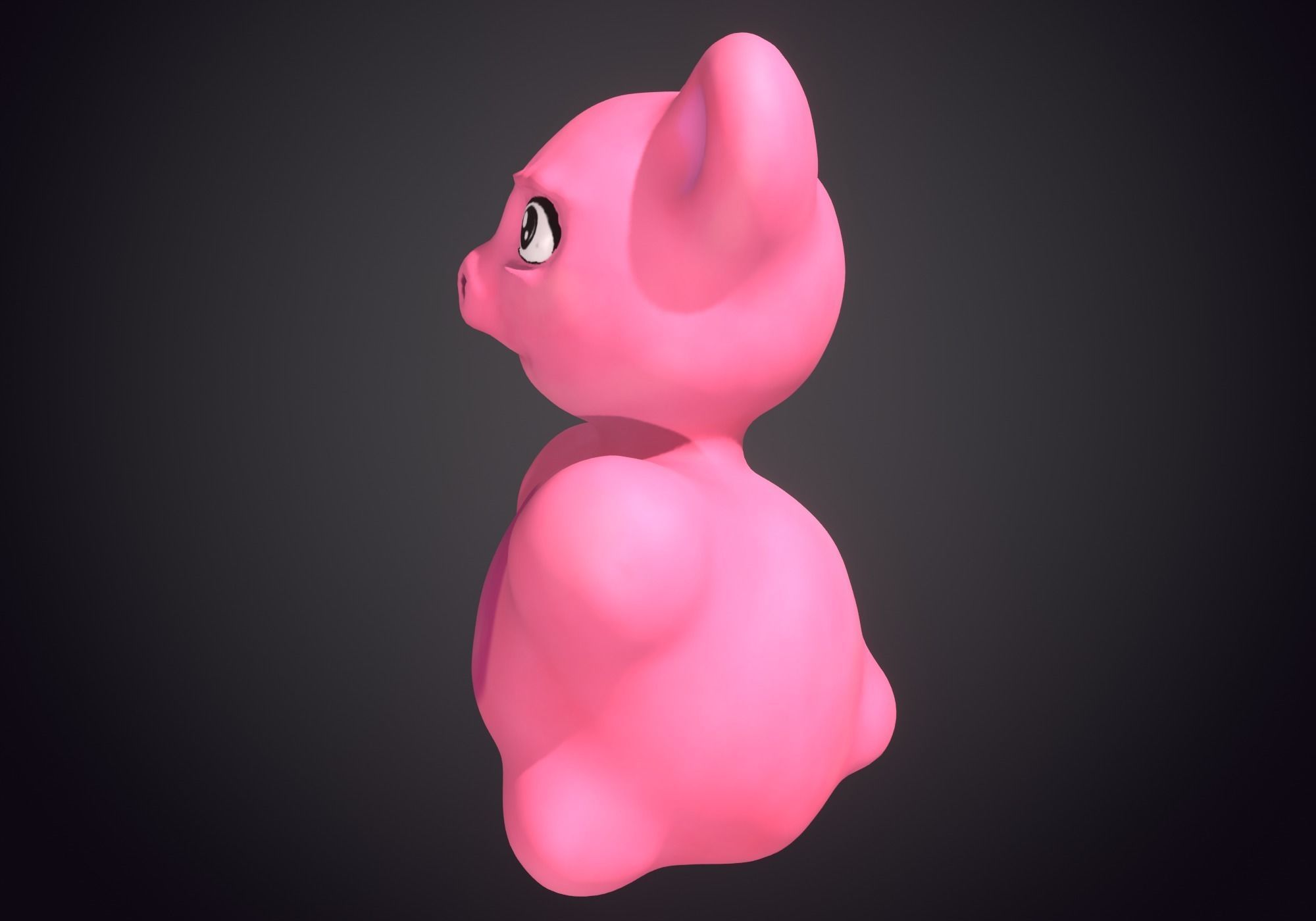 cute teddy bear 3D model_2