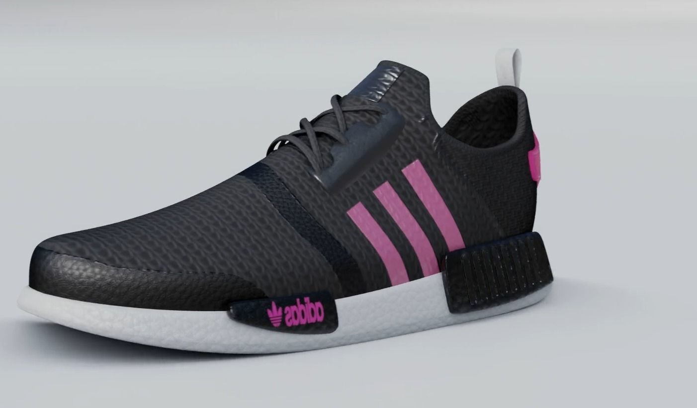 adidas NMD R1 Low-poly 3D model_3