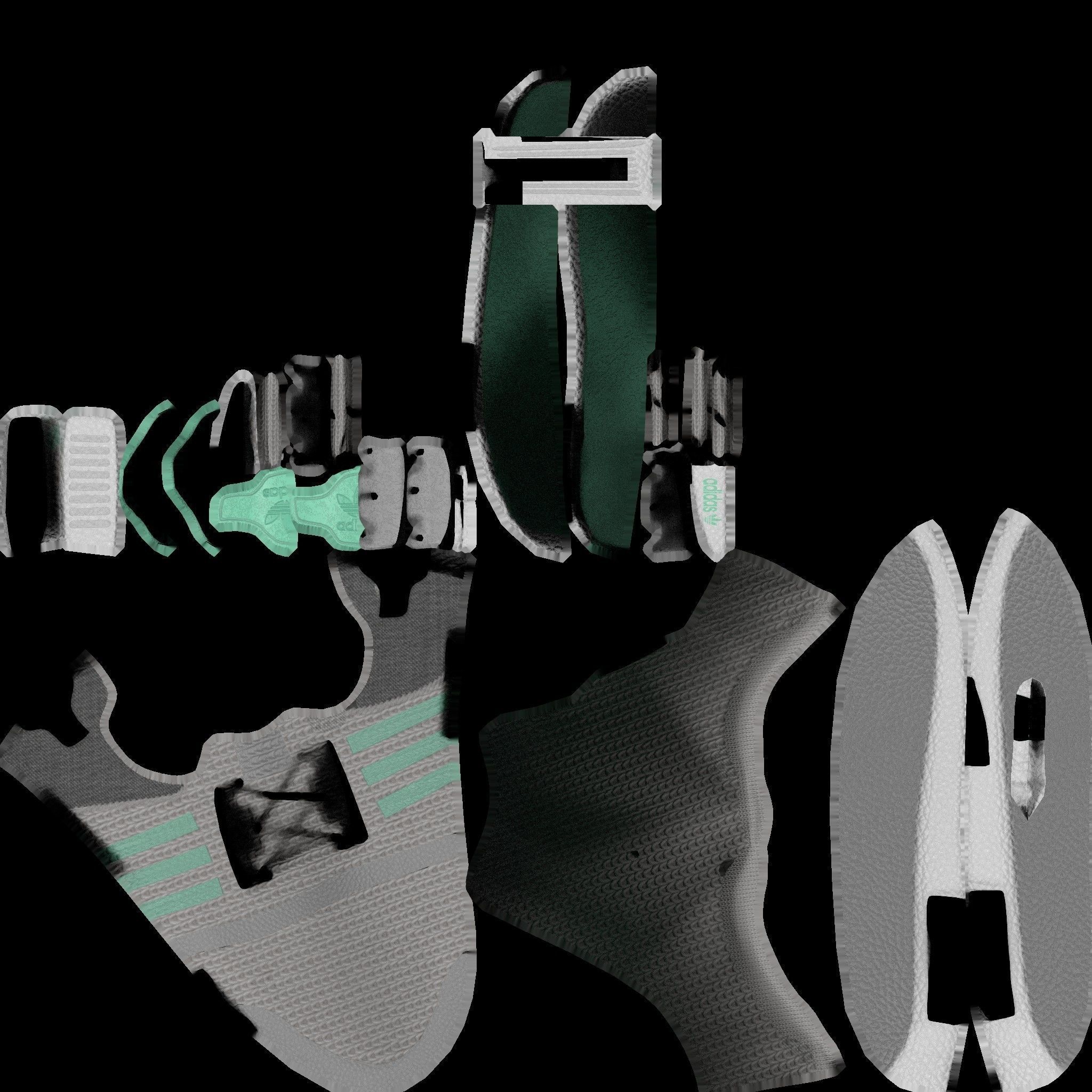 adidas NMD R1 Low-poly 3D model_7