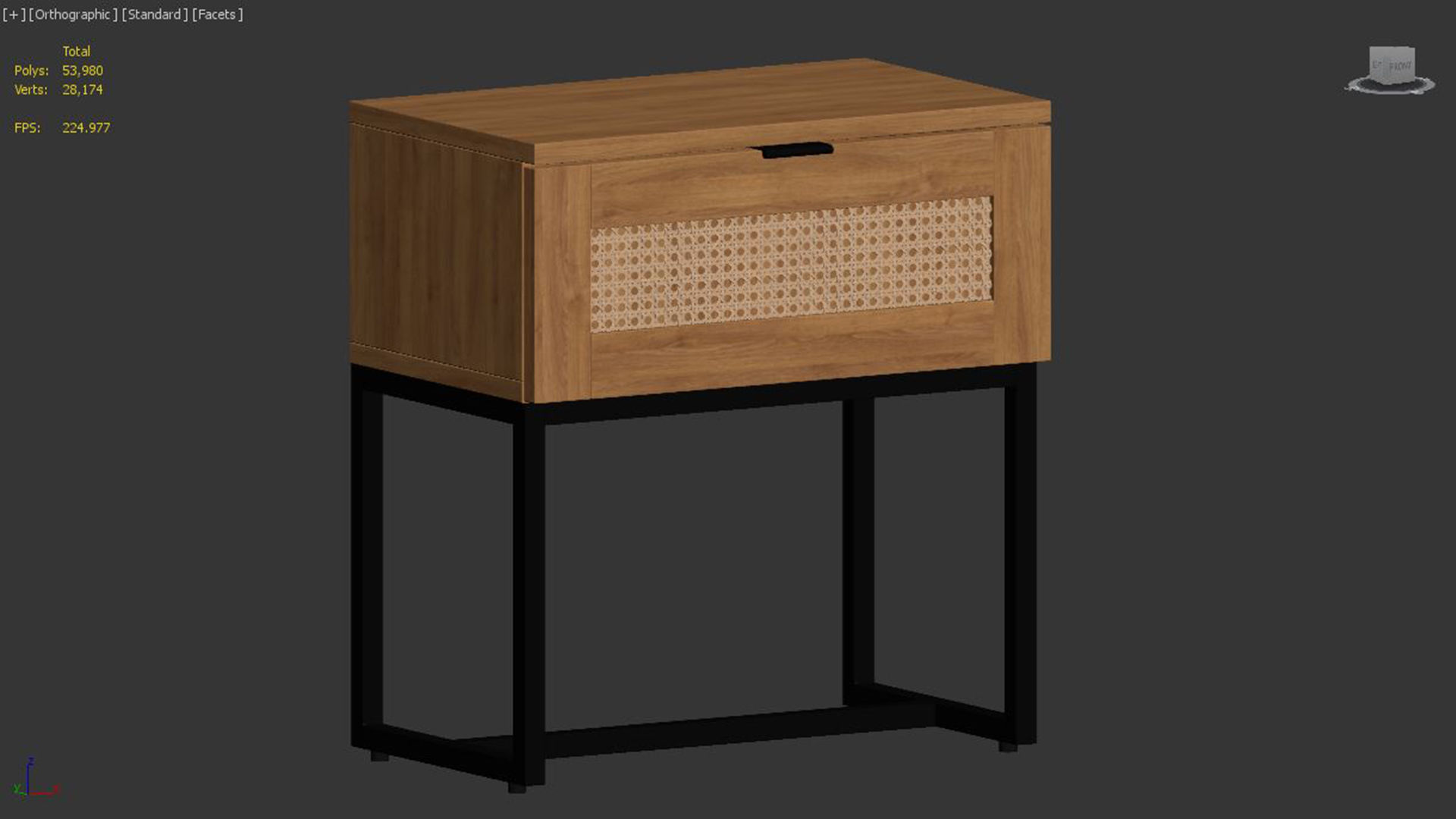 Scandinavian style bedside tables 3D model_4
