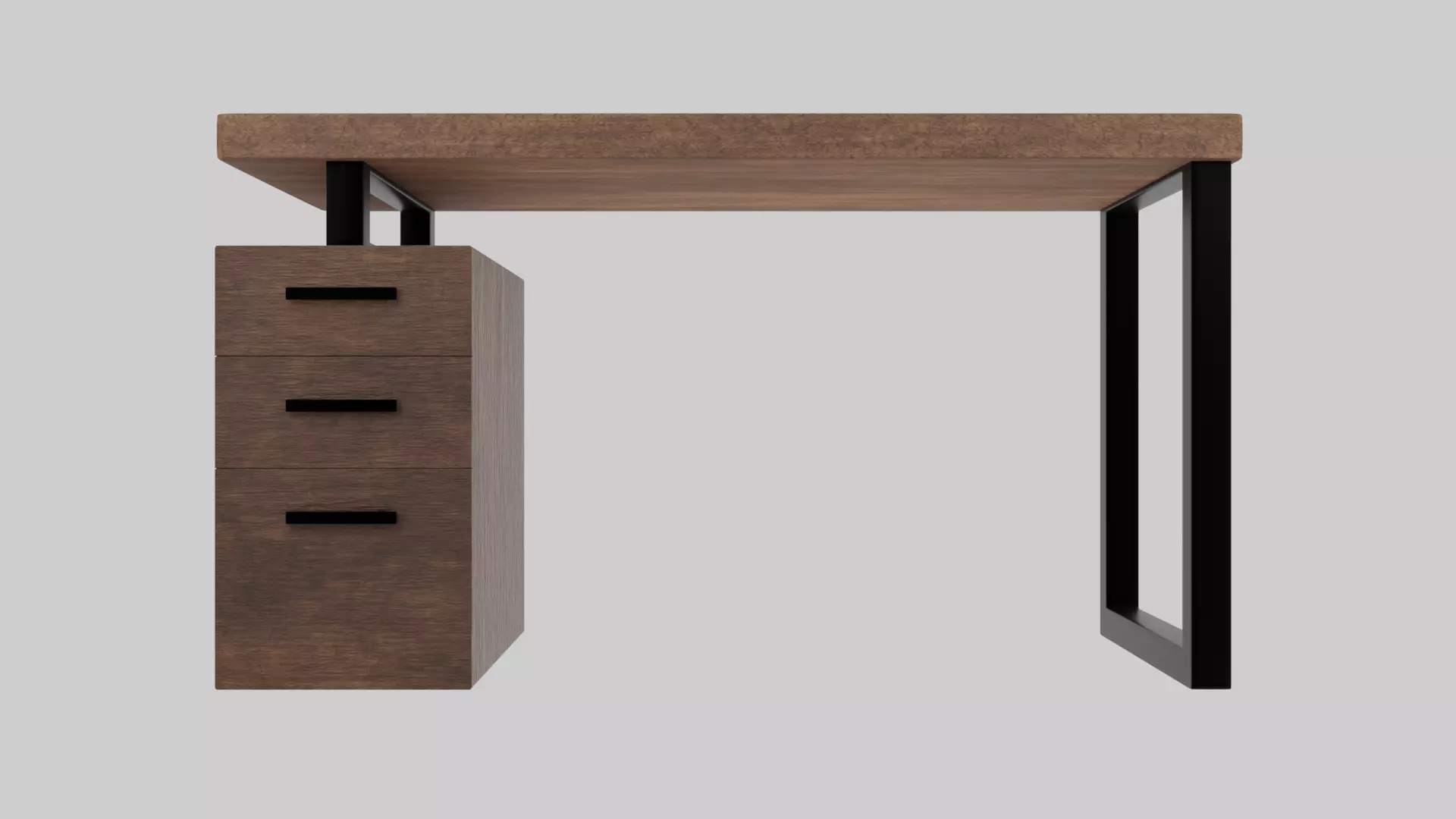Office Table  Low-poly 3D model_0