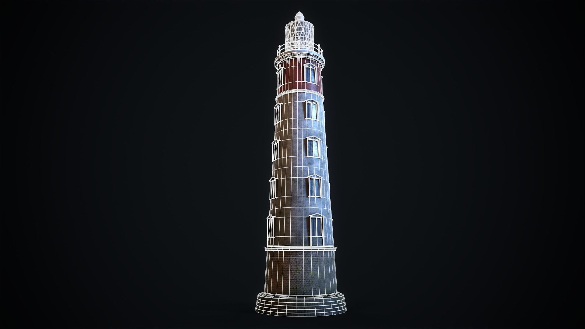 Lighthouse Low-poly 3D model_9