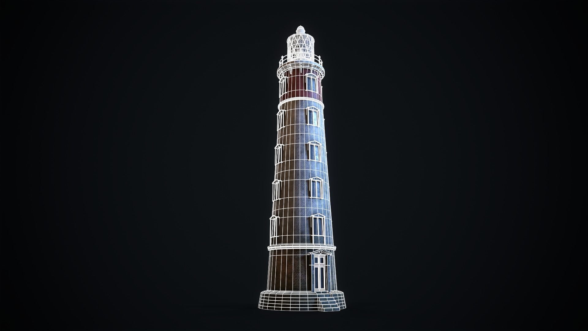 Lighthouse Low-poly 3D model_8