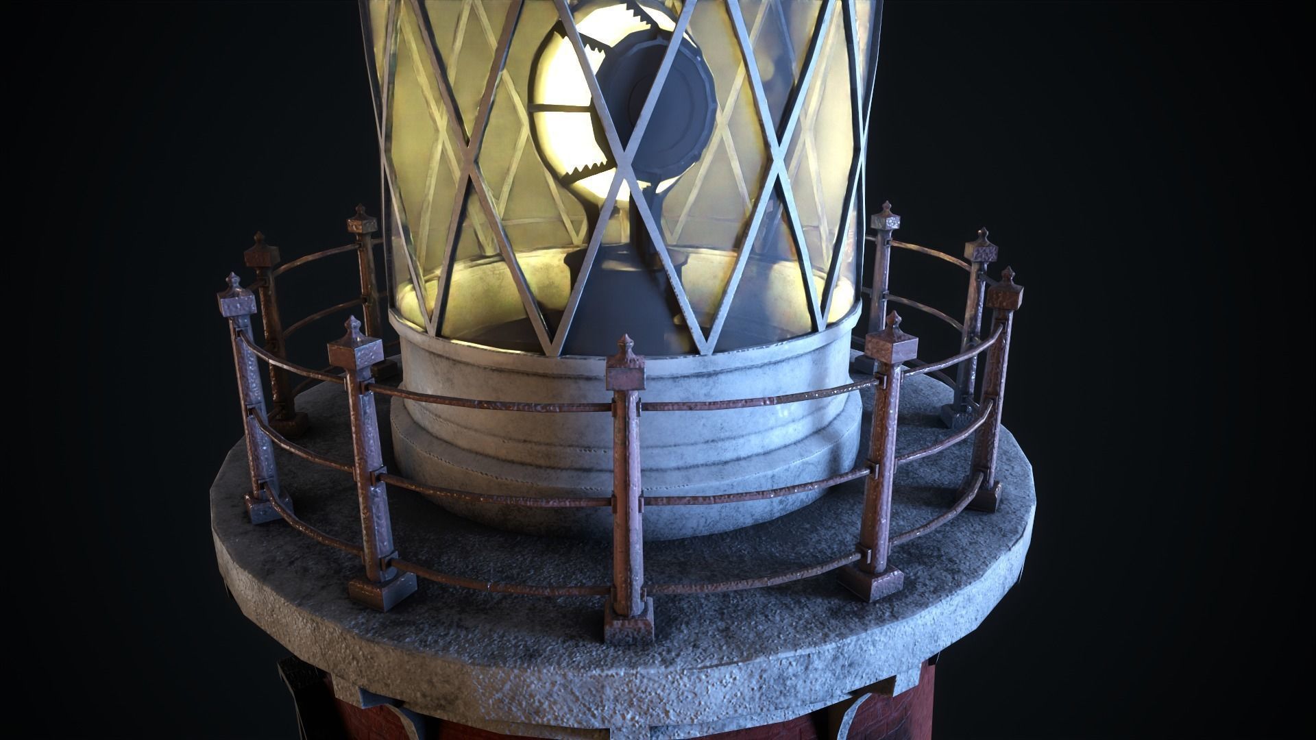 Lighthouse Low-poly 3D model_7