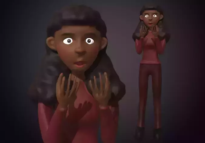 black young shocked woman