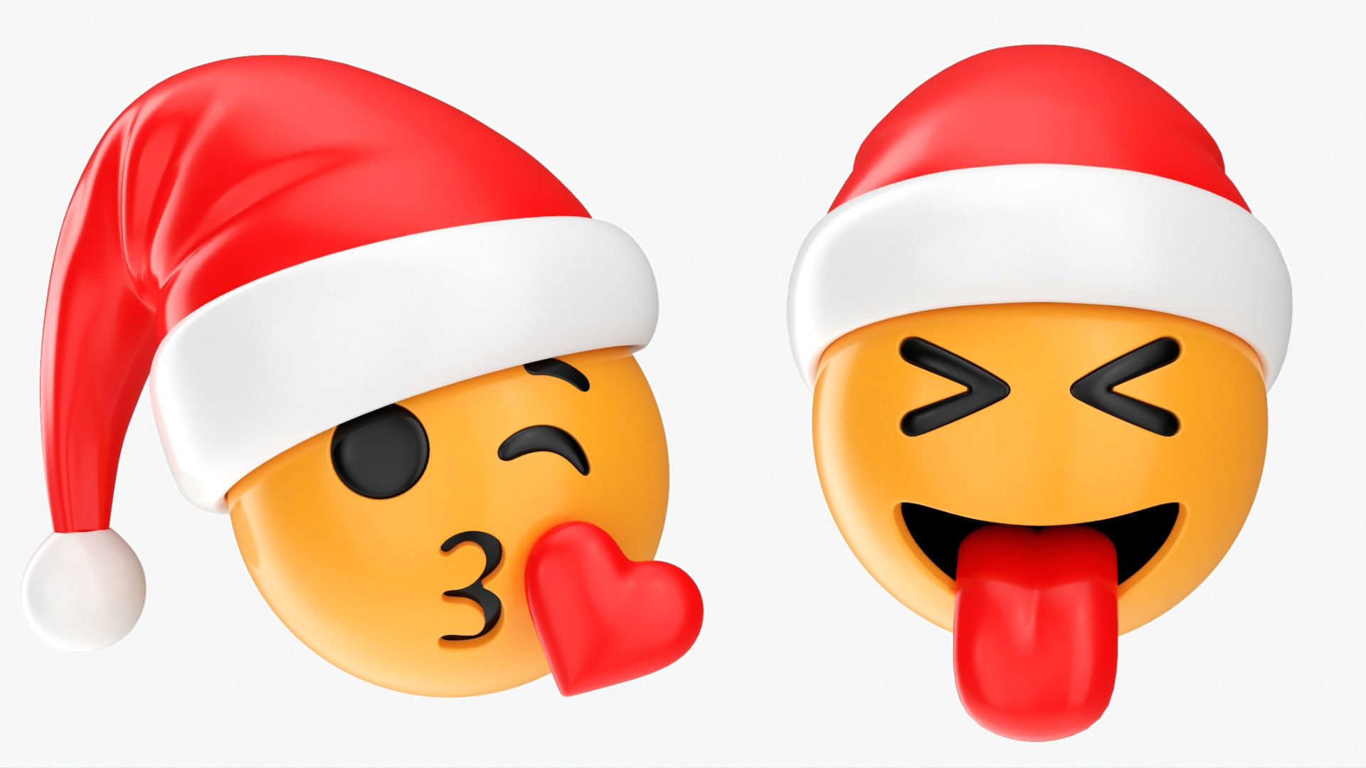 Emoji pack Christmas 090-099 3D model_2