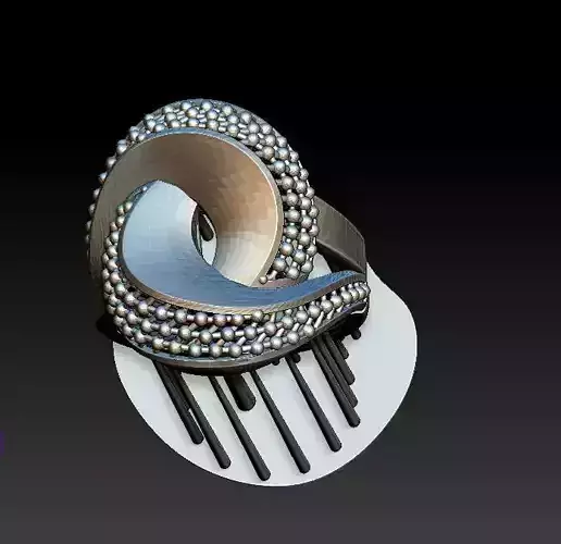 ring67 silver hair comb